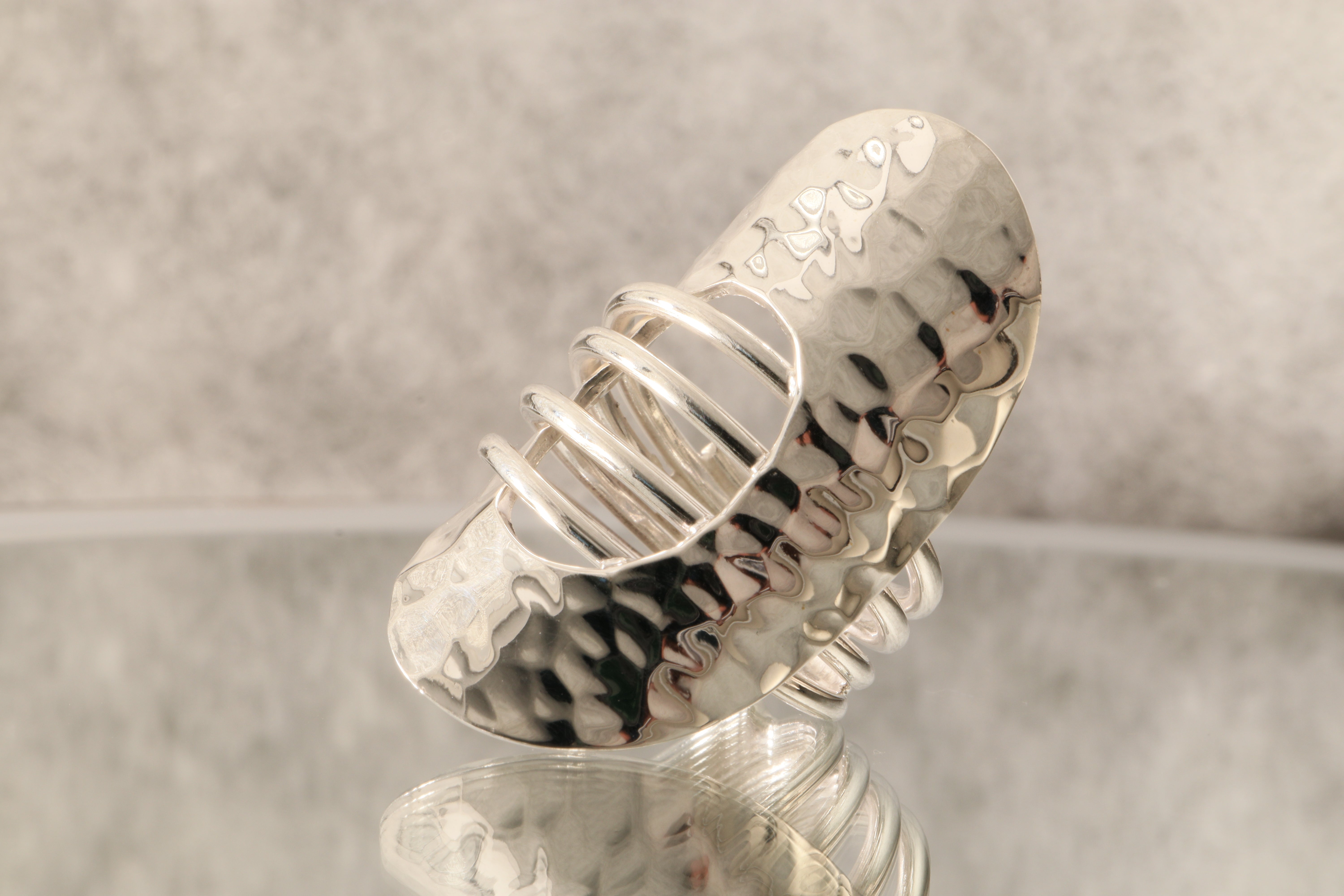 Eternal Flow - Hammered Statement Ring 14 grams of 925 Sterling Silver