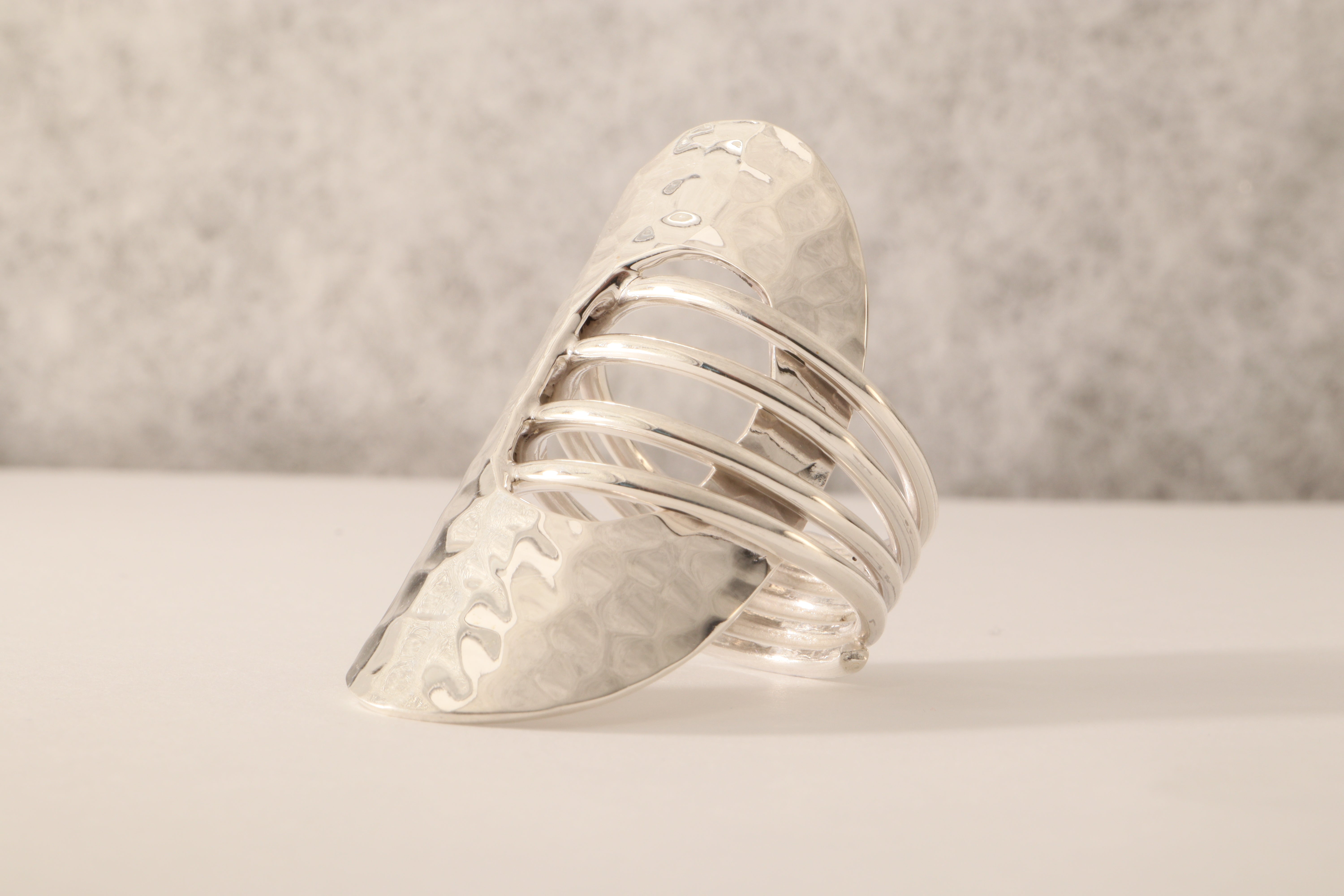 Eternal Flow - Hammered Statement Ring 14 grams of 925 Sterling Silver