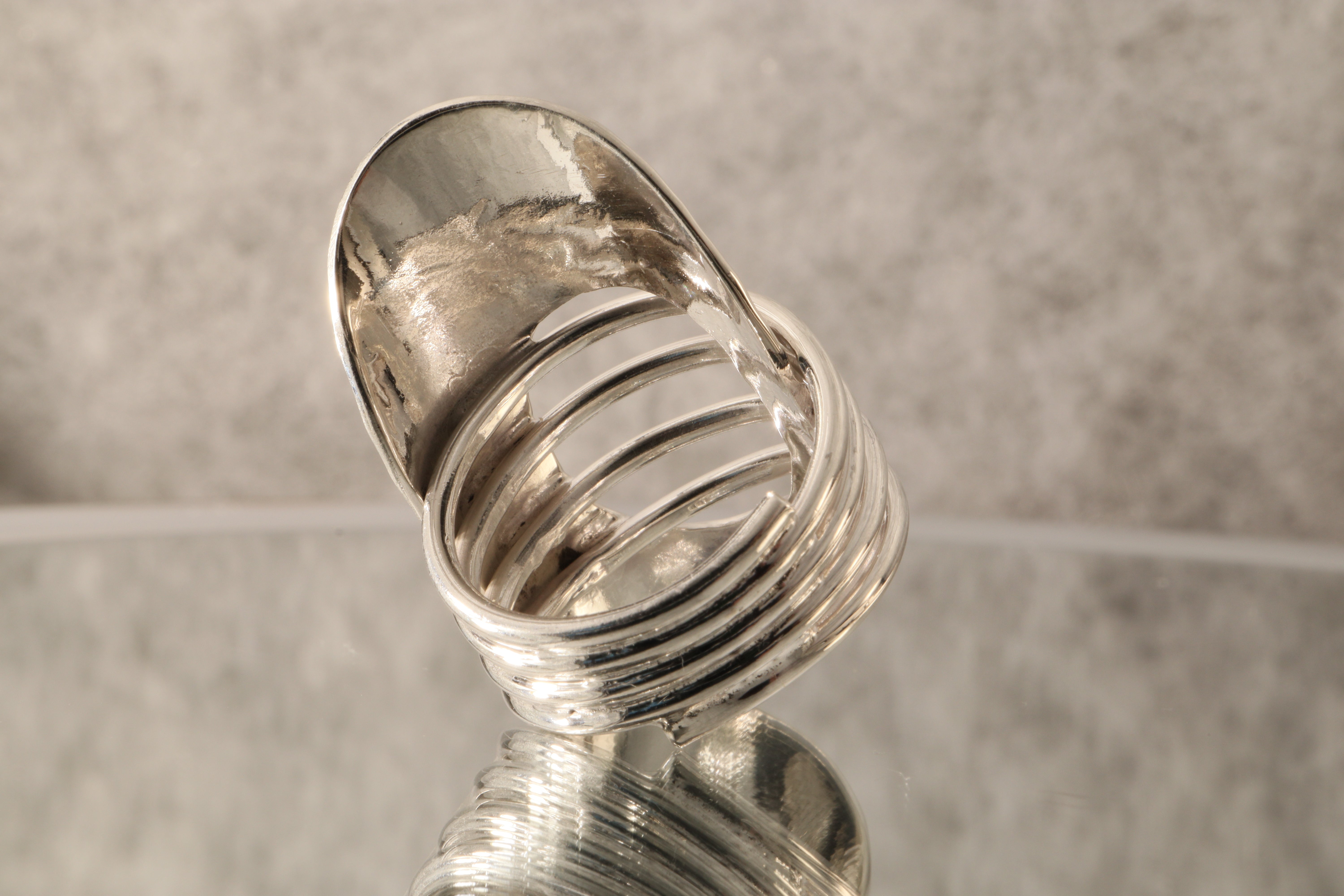 Eternal Flow - Hammered Statement Ring 14 grams of 925 Sterling Silver