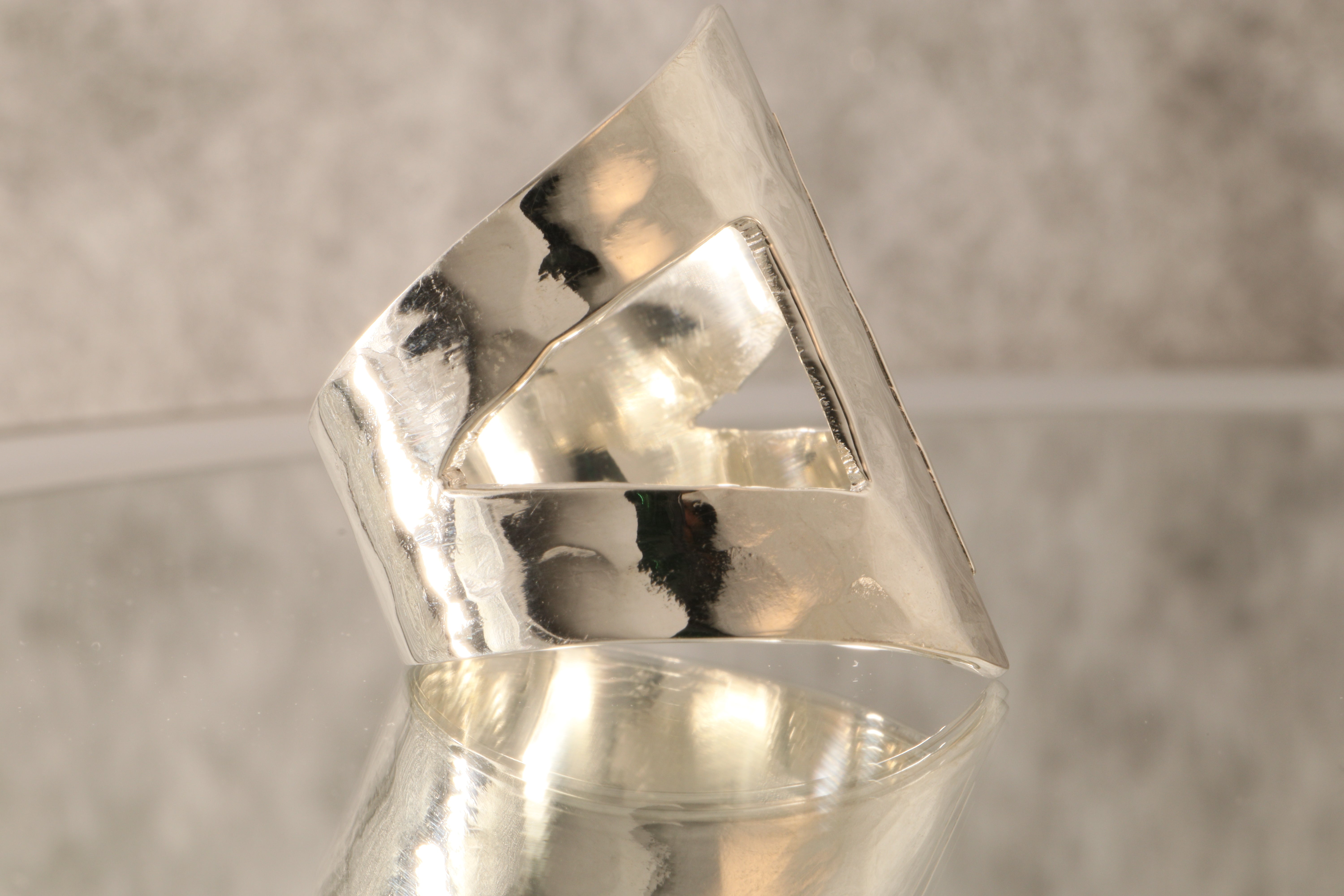 Echoes of Light - 925 Silver Open Band Ring