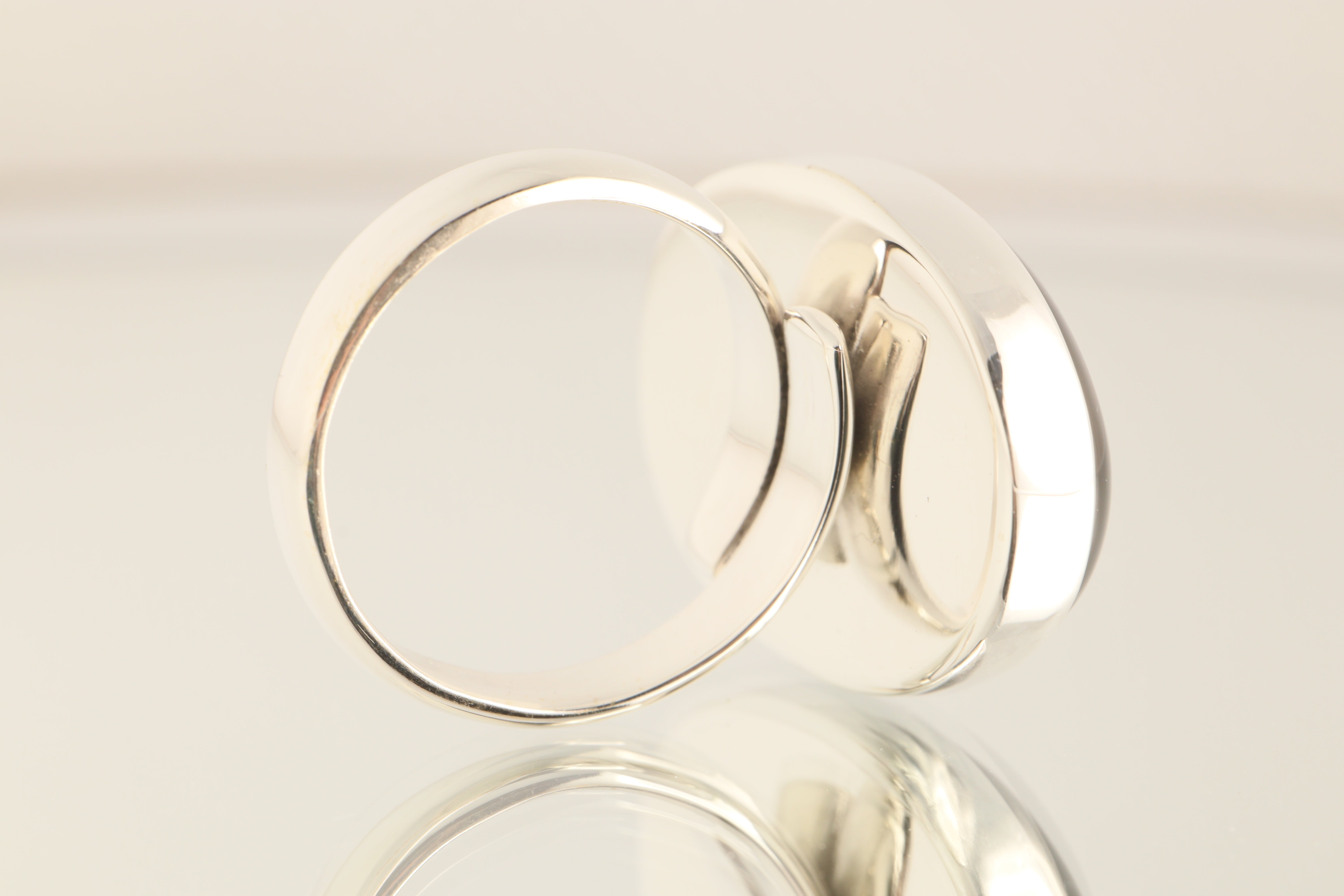 Shadow Stone - Onyx 925 Adjustable Silver Ring