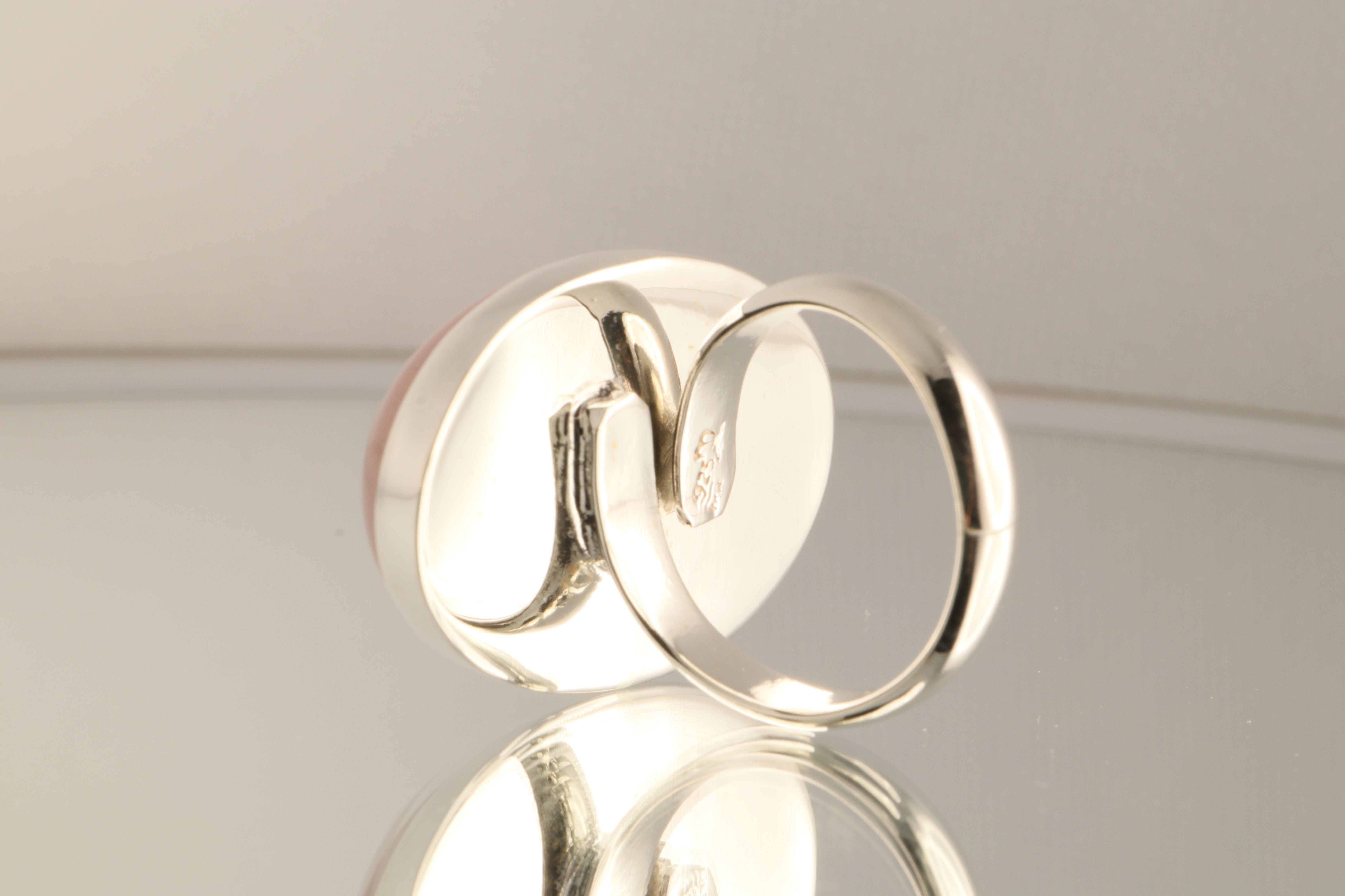 Heart's Whisper - Rose Quartz 925 Silver Adjustable Ring