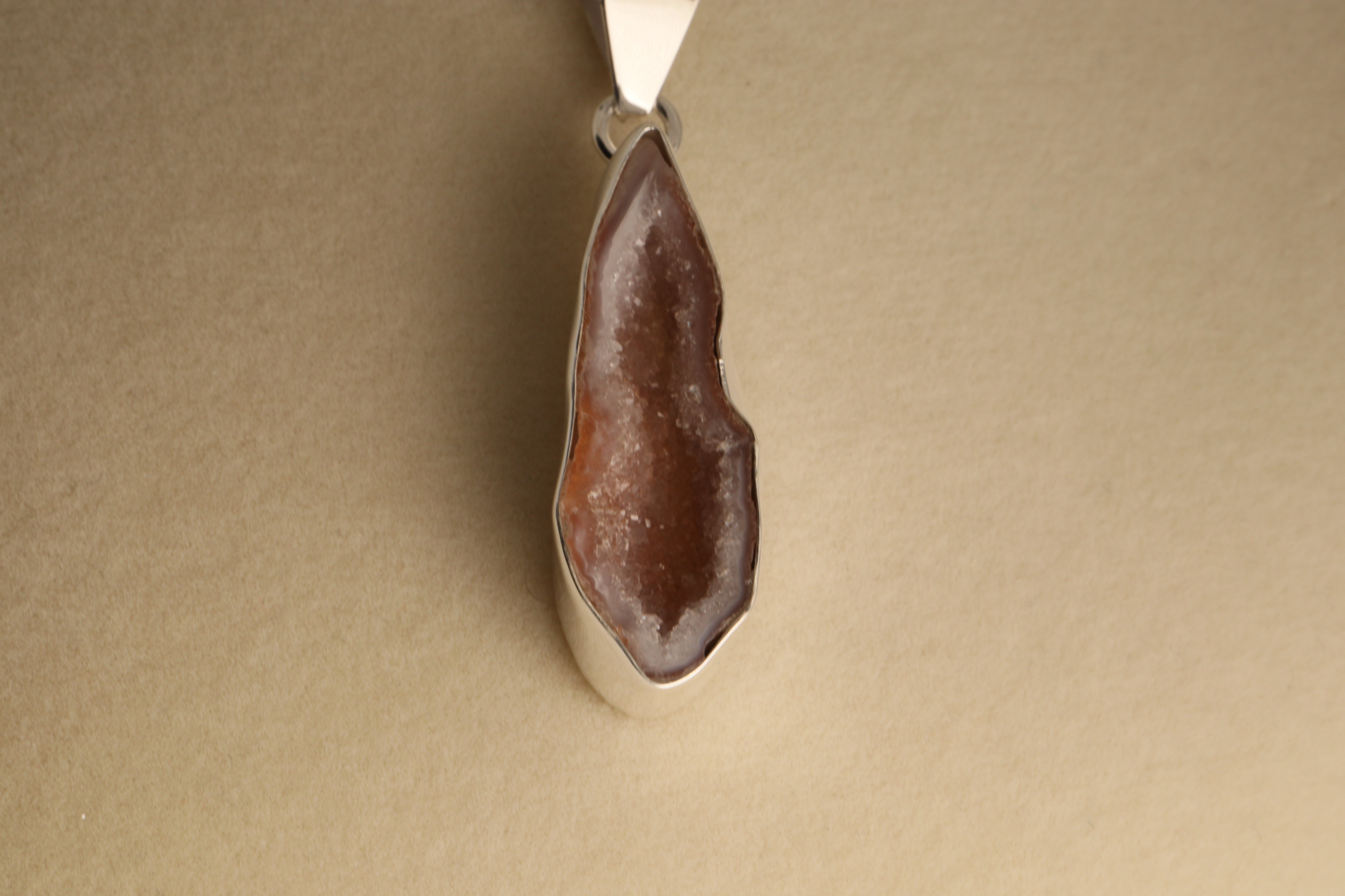 Veil of the Abyss – Geode Pendant in 925 Silver