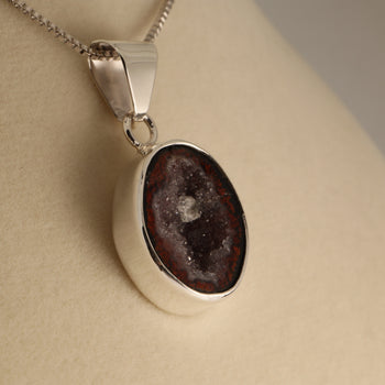 Veil of the Abyss – Geode Pendant in 925 Silver