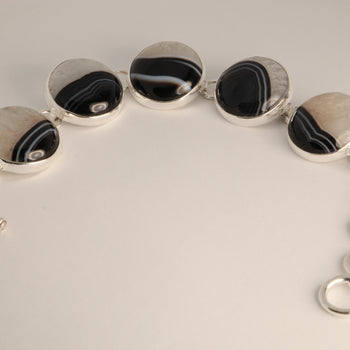 Stone of Balance - Druzy Agate 925 Sterling Silver Bracelet