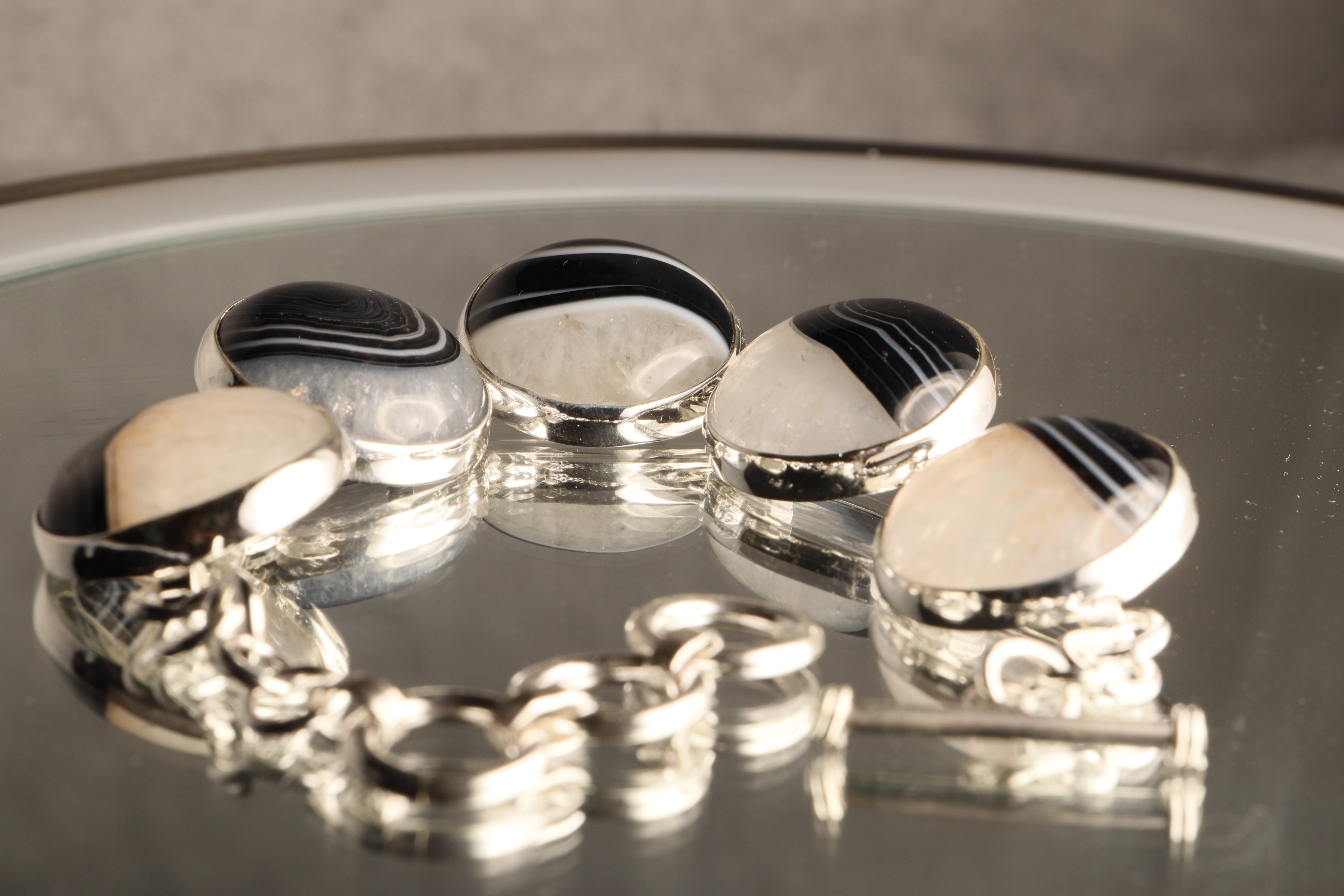 Stone of Balance - Druzy Agate 925 Sterling Silver Bracelet