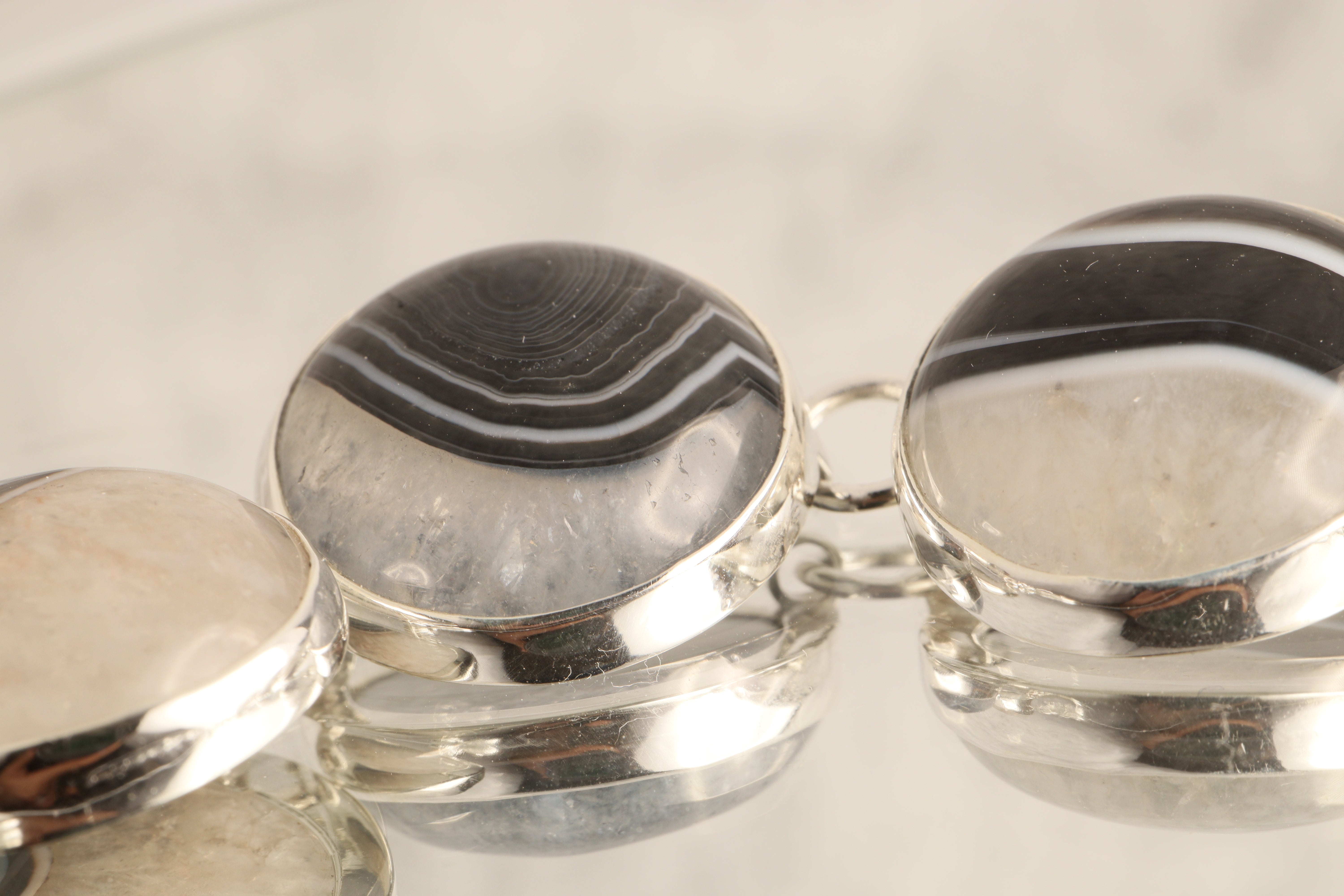 Stone of Balance - Druzy Agate 925 Sterling Silver Bracelet