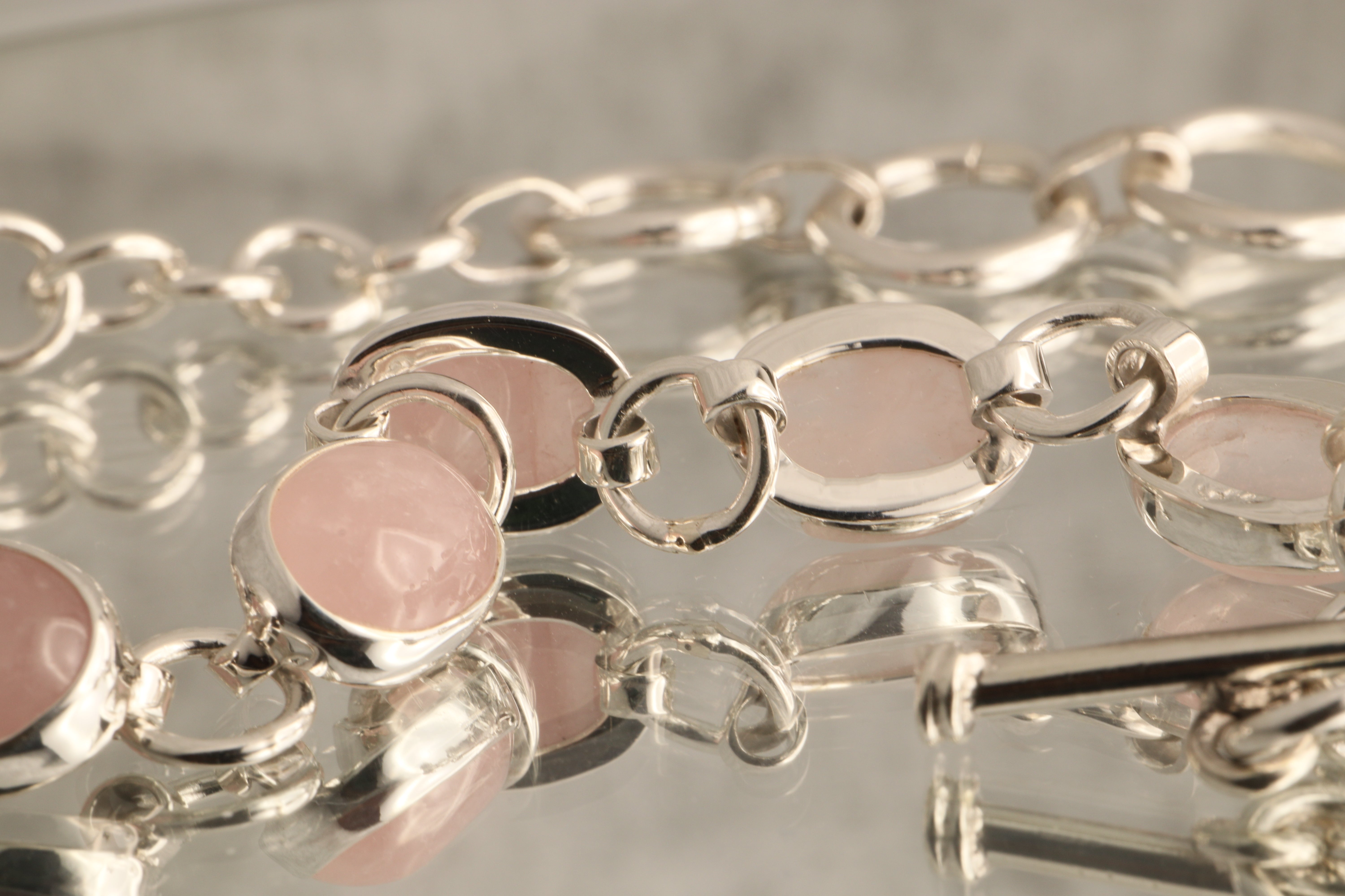 Heart’s Embrace - Rose Quartz 925 Silver Bracelet