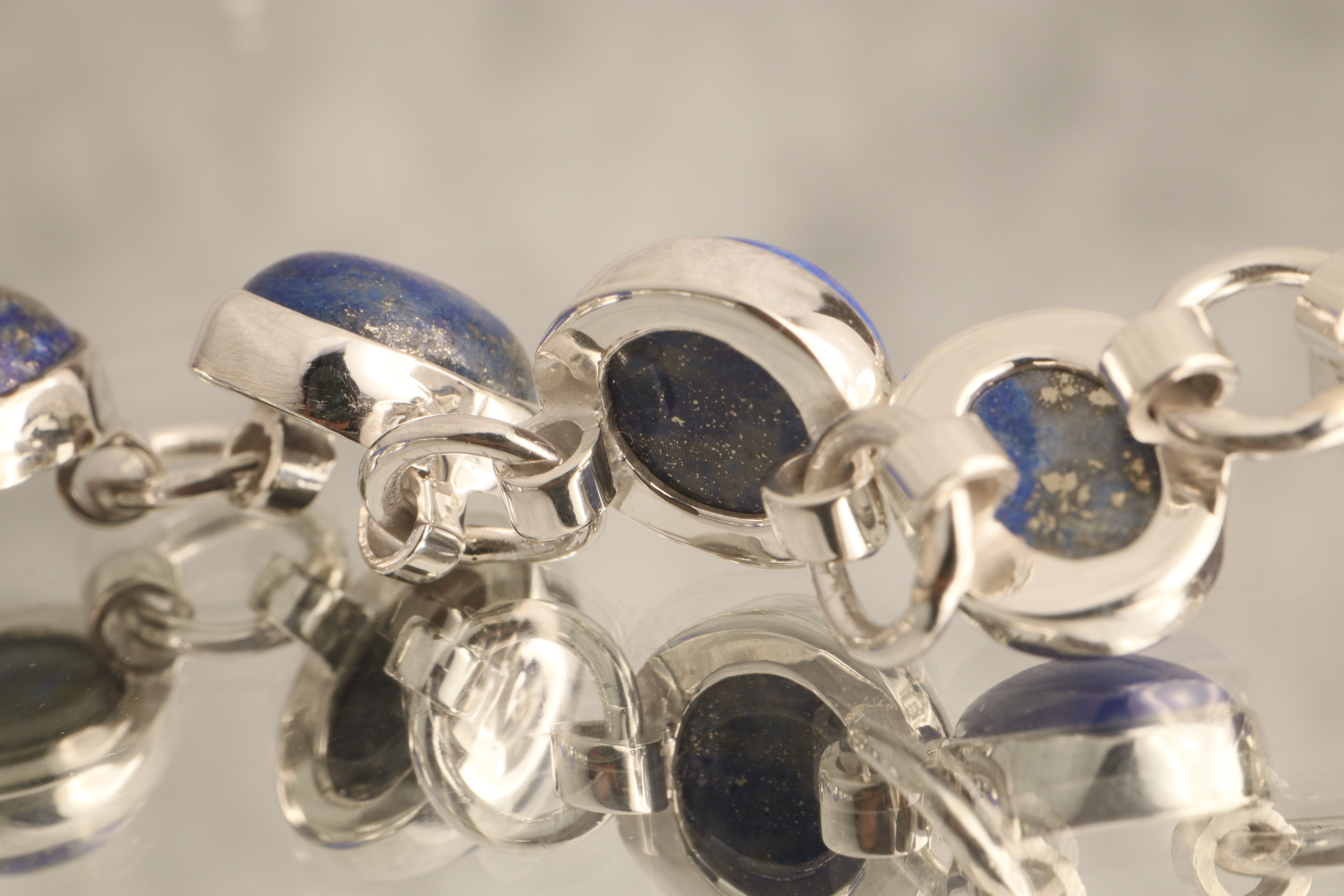 Celestial Mystique - Lapis Lazuli 925 Silver Bracelet