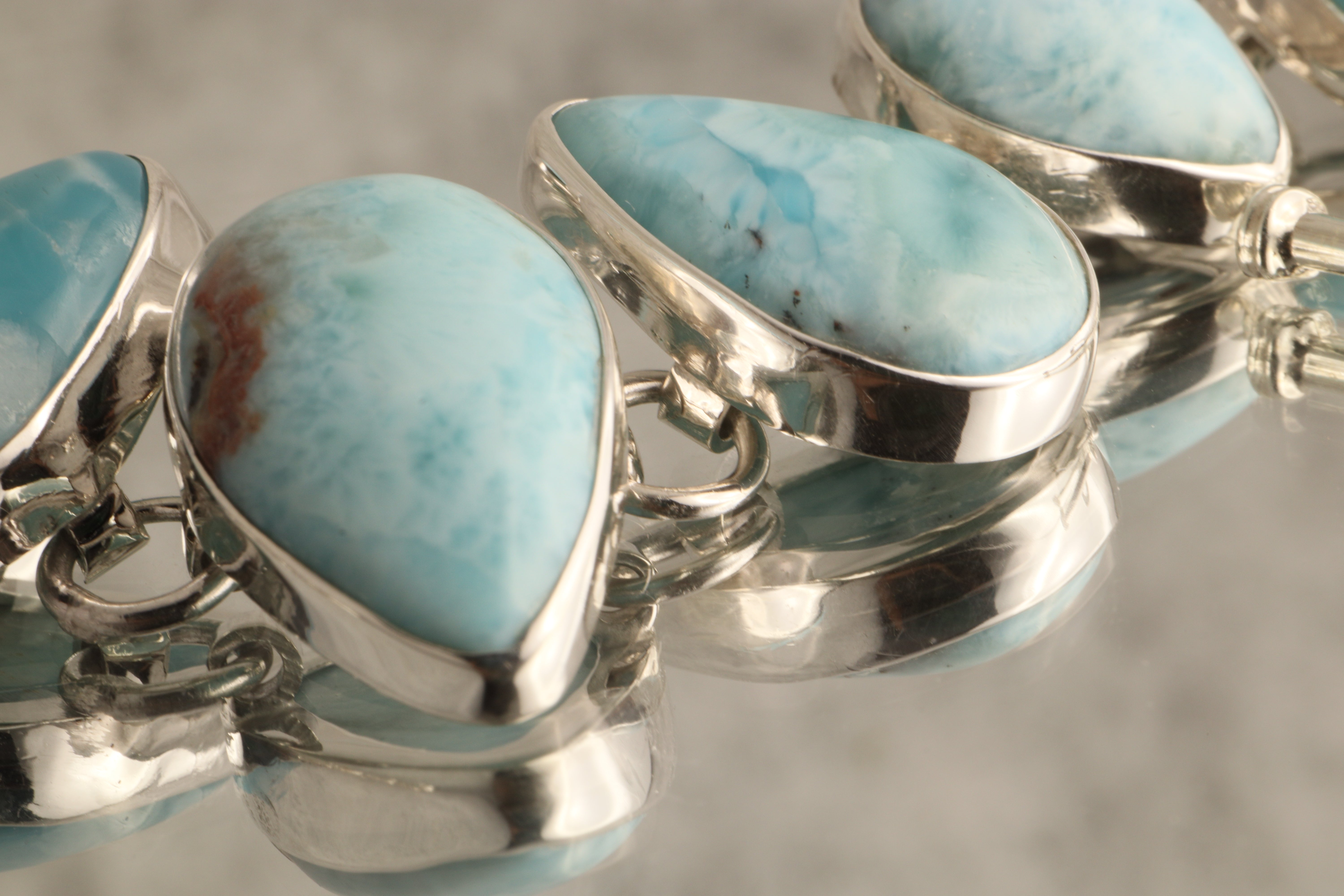 Ocean's Serenity - Larimar 925 Silver Bracelet