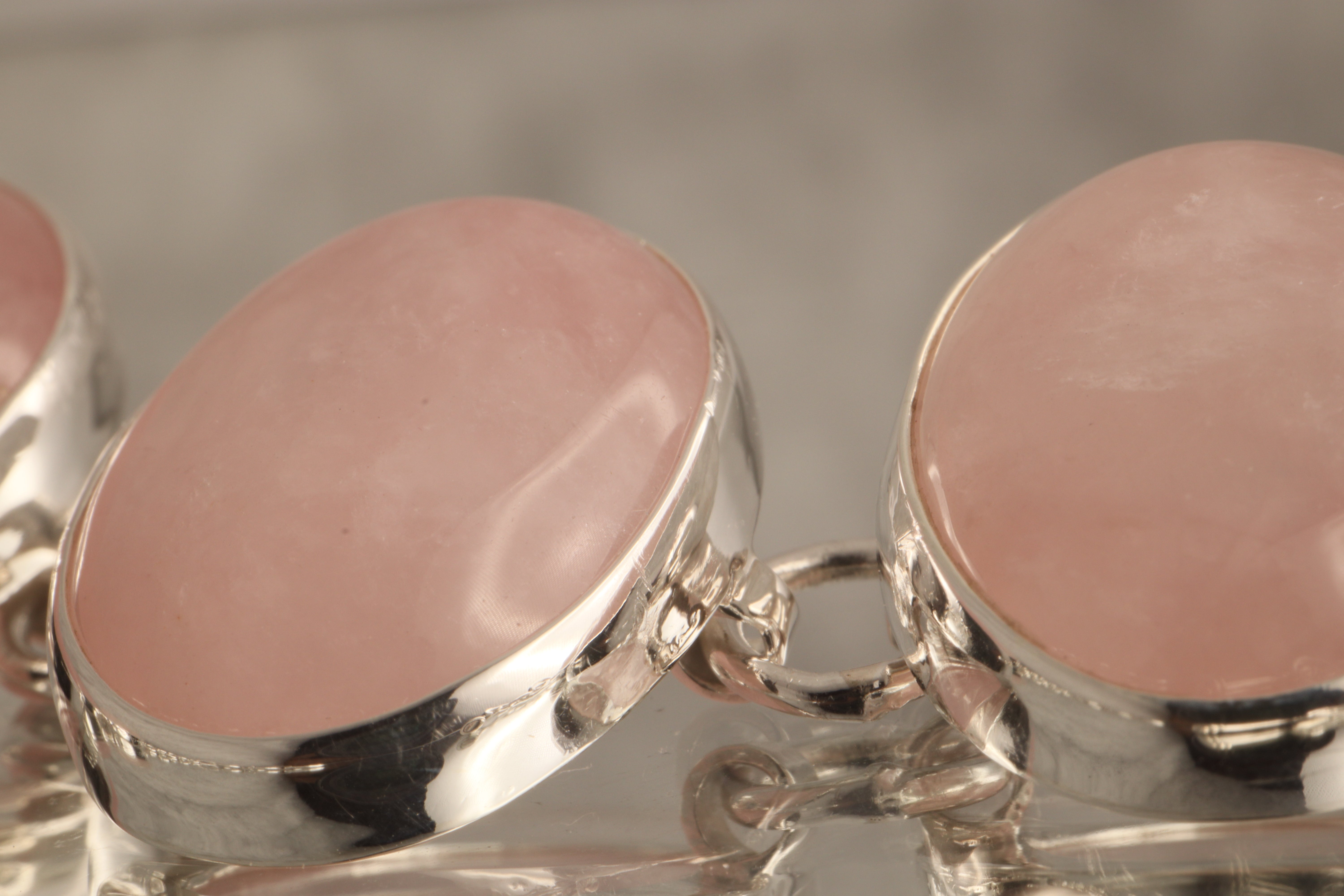 Harmony’s Touch - Rose Quartz 925 Silver Bracelet
