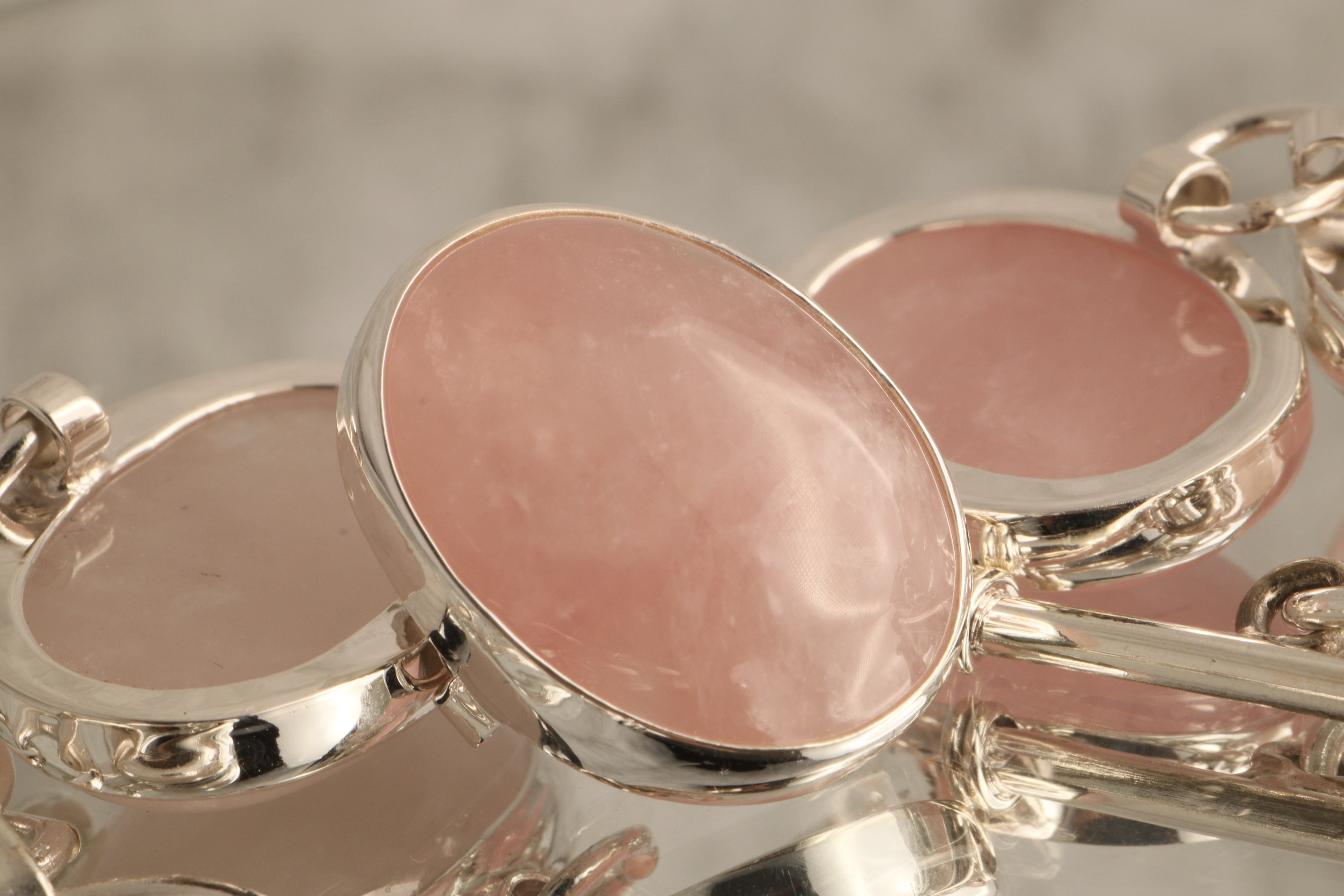 Harmony’s Touch - Rose Quartz 925 Silver Bracelet