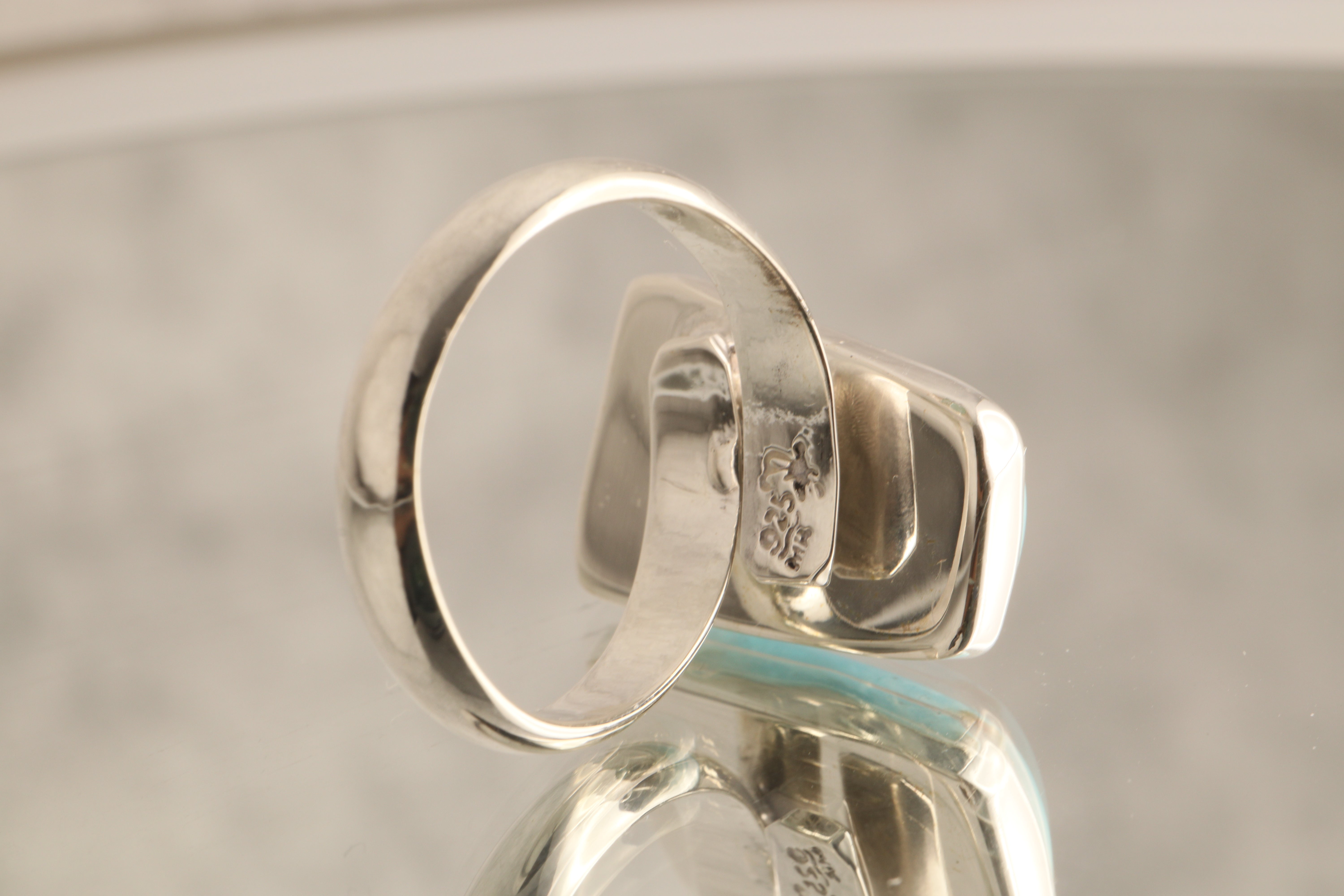 Ocean's Heart - Larimar 925 Silver Adjustable Ring