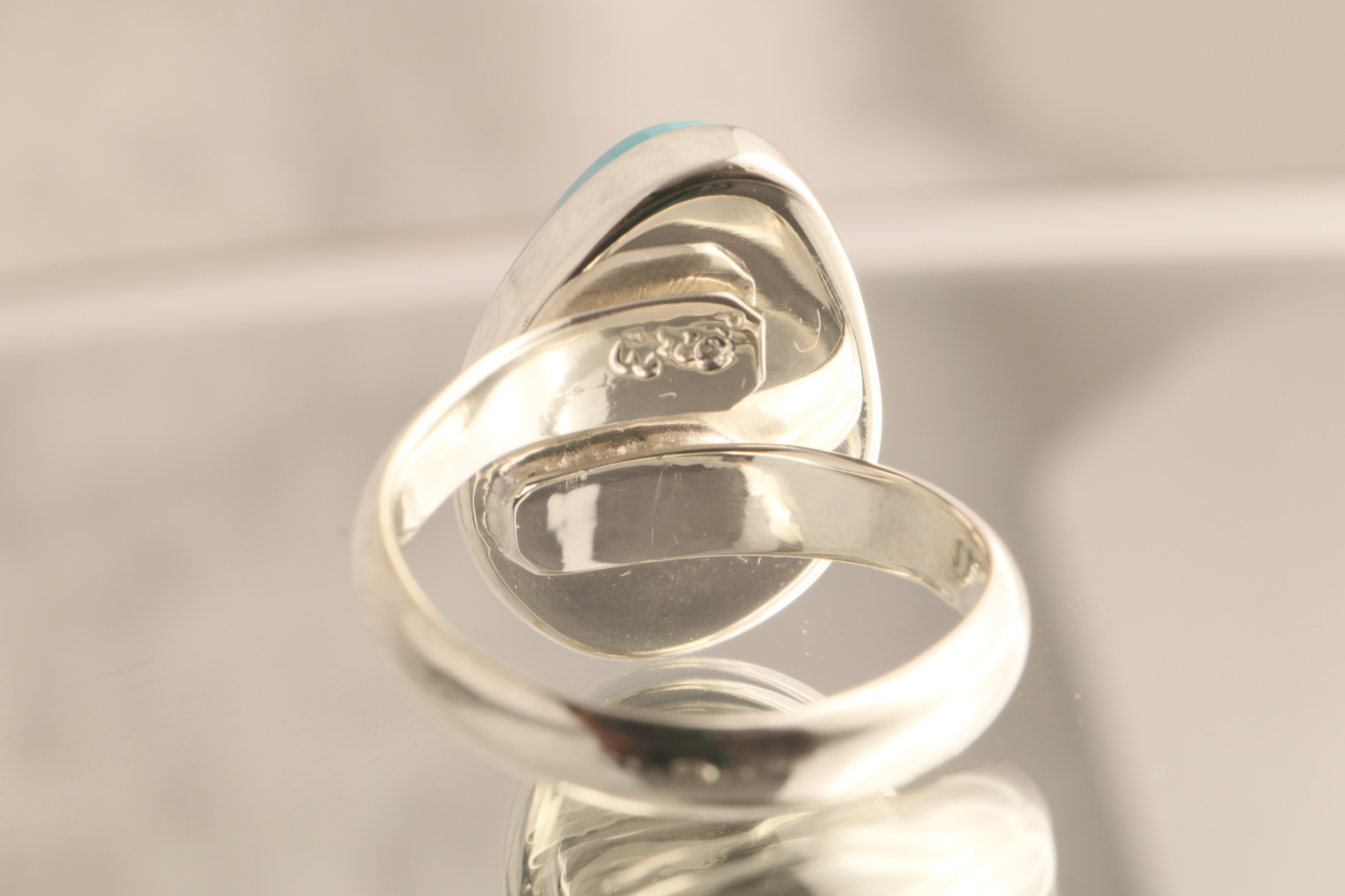 Ocean's Heart - Larimar 925 Silver Adjustable Ring