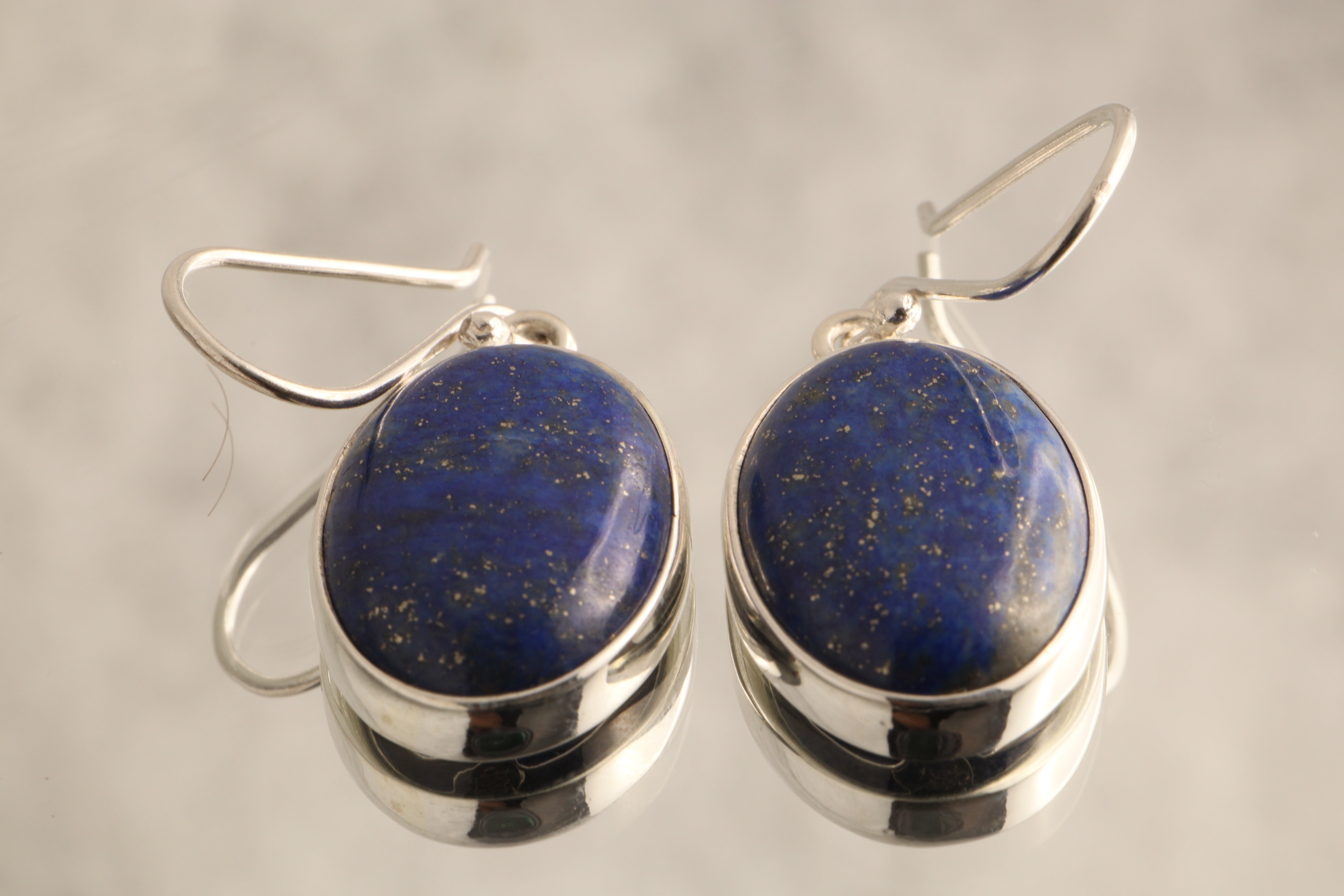 Celestial Majesty – Lapis Lazuli Dangle Earrings in 925 Sterling Silver