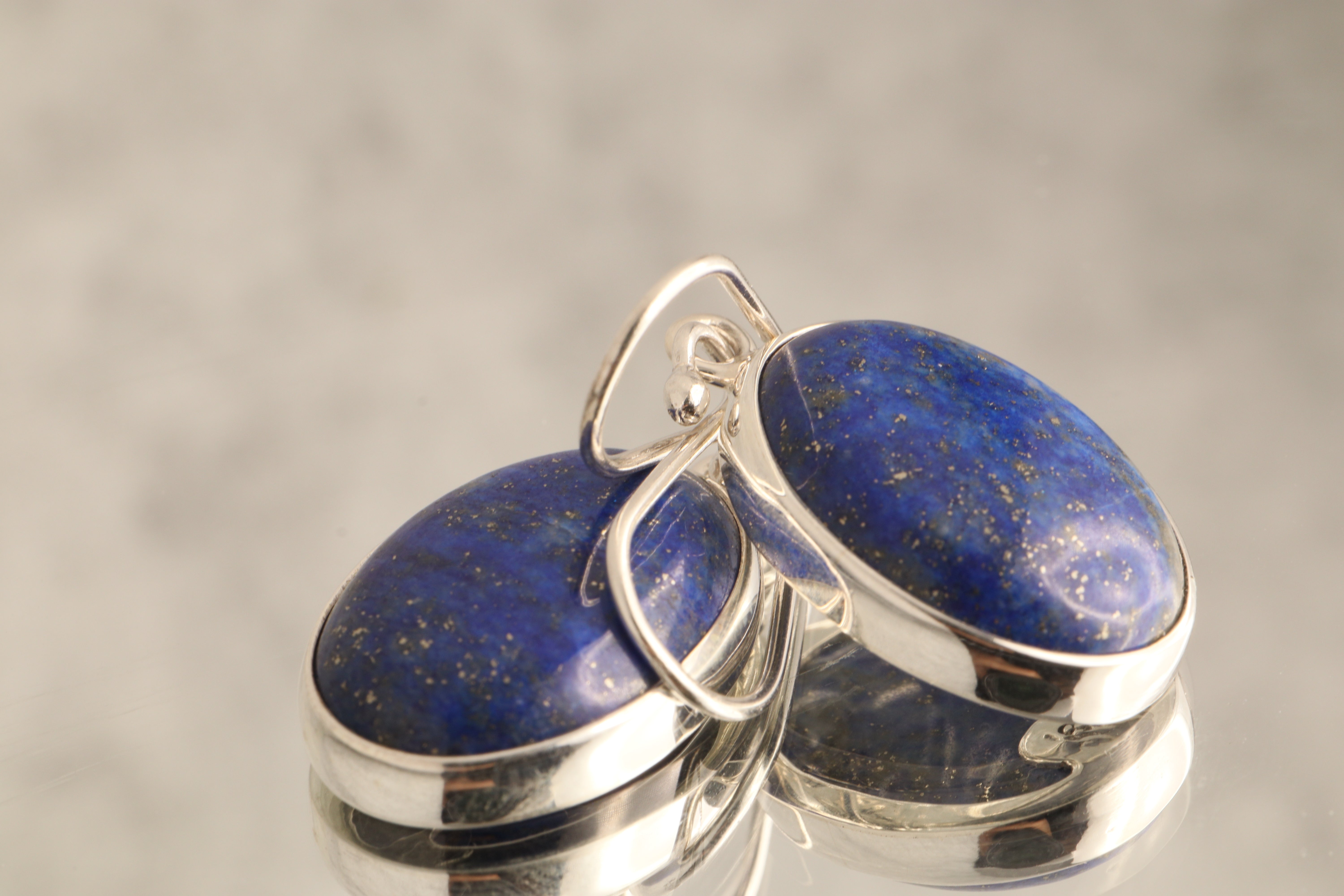 Celestial Majesty – Lapis Lazuli Dangle Earrings in 925 Sterling Silver