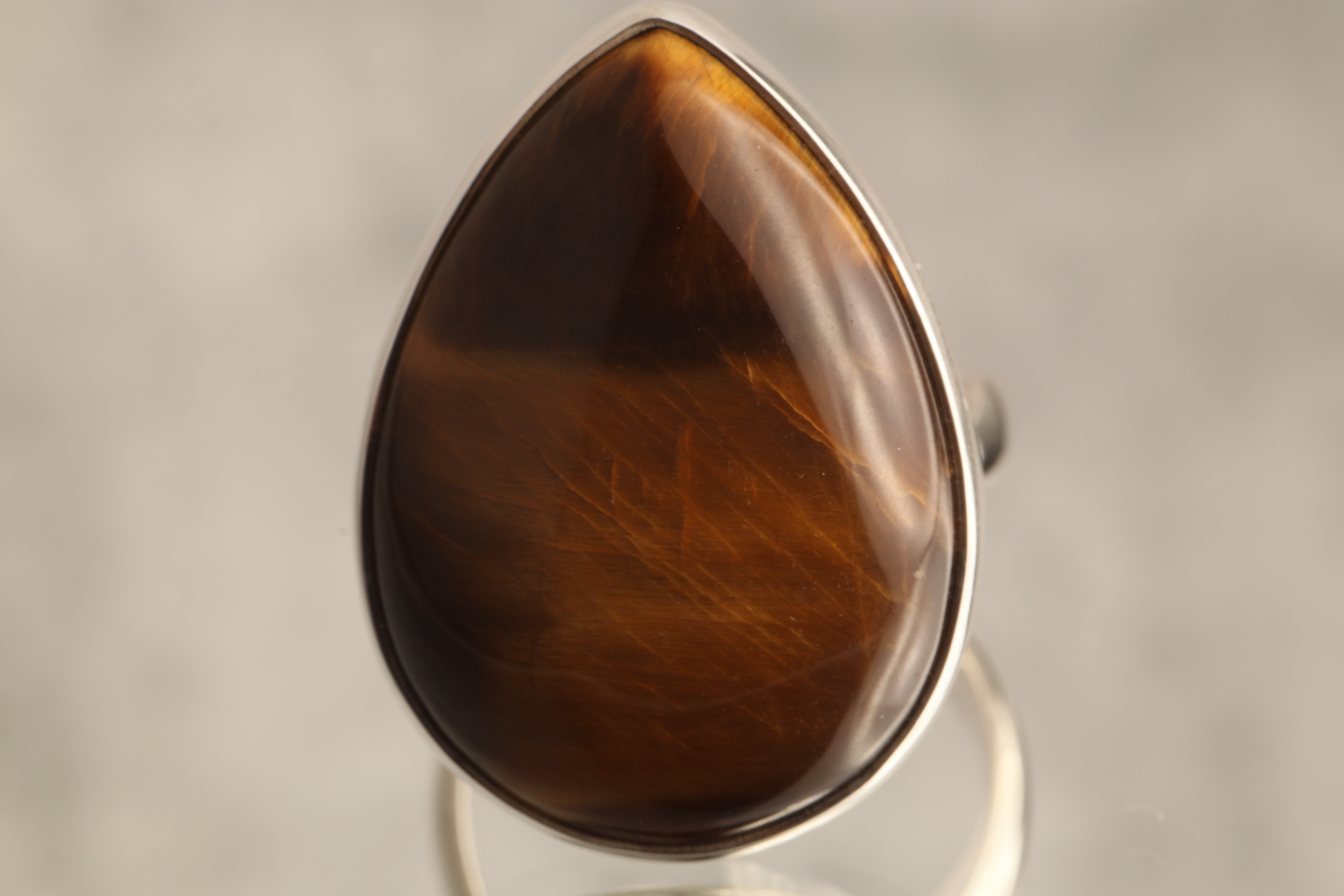 Lion’s Heart - Tiger's Eye 925 Silver Adjustable Ring