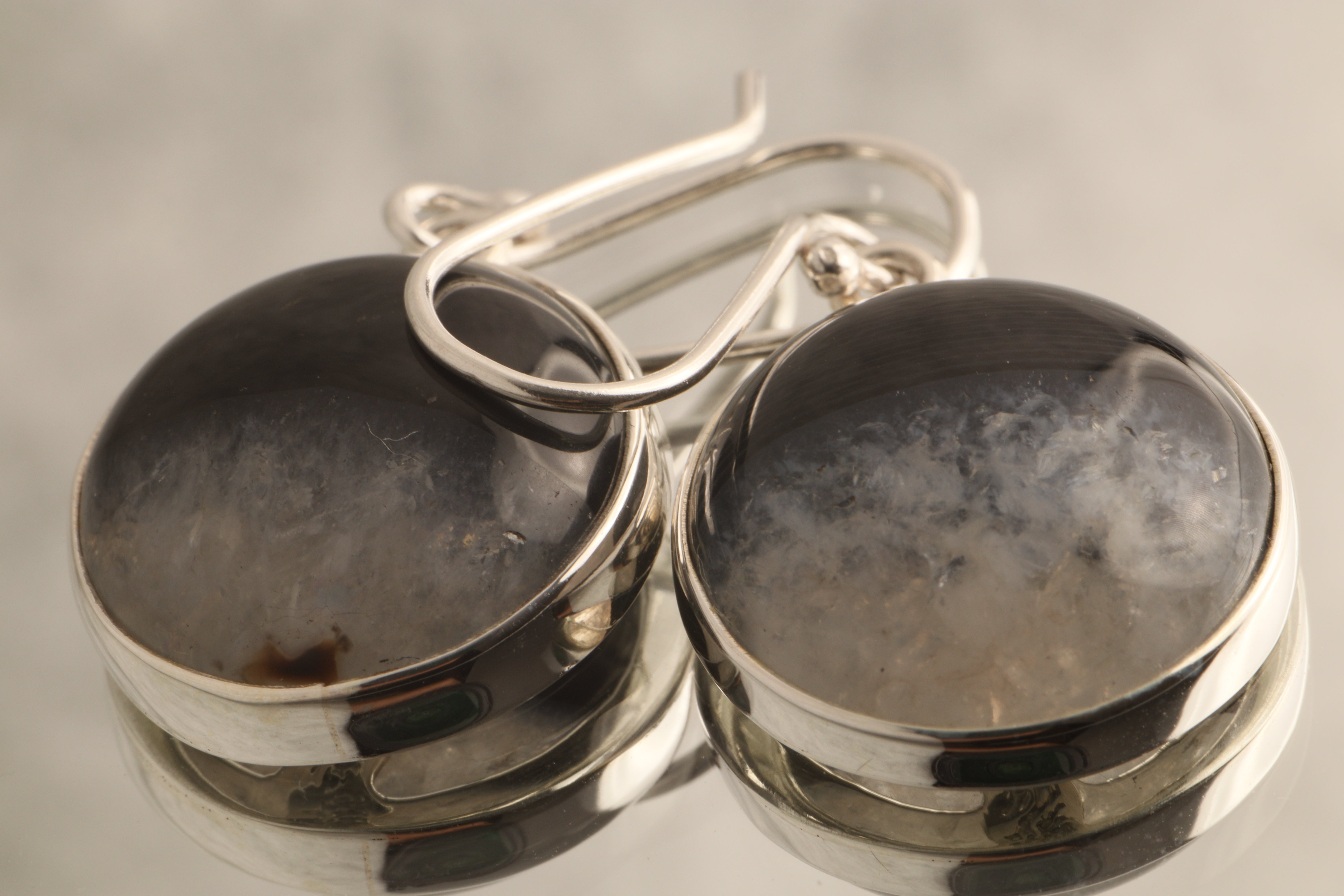 Midnight Cascade – Agate Druzy Earrings in 925 Sterling Silver