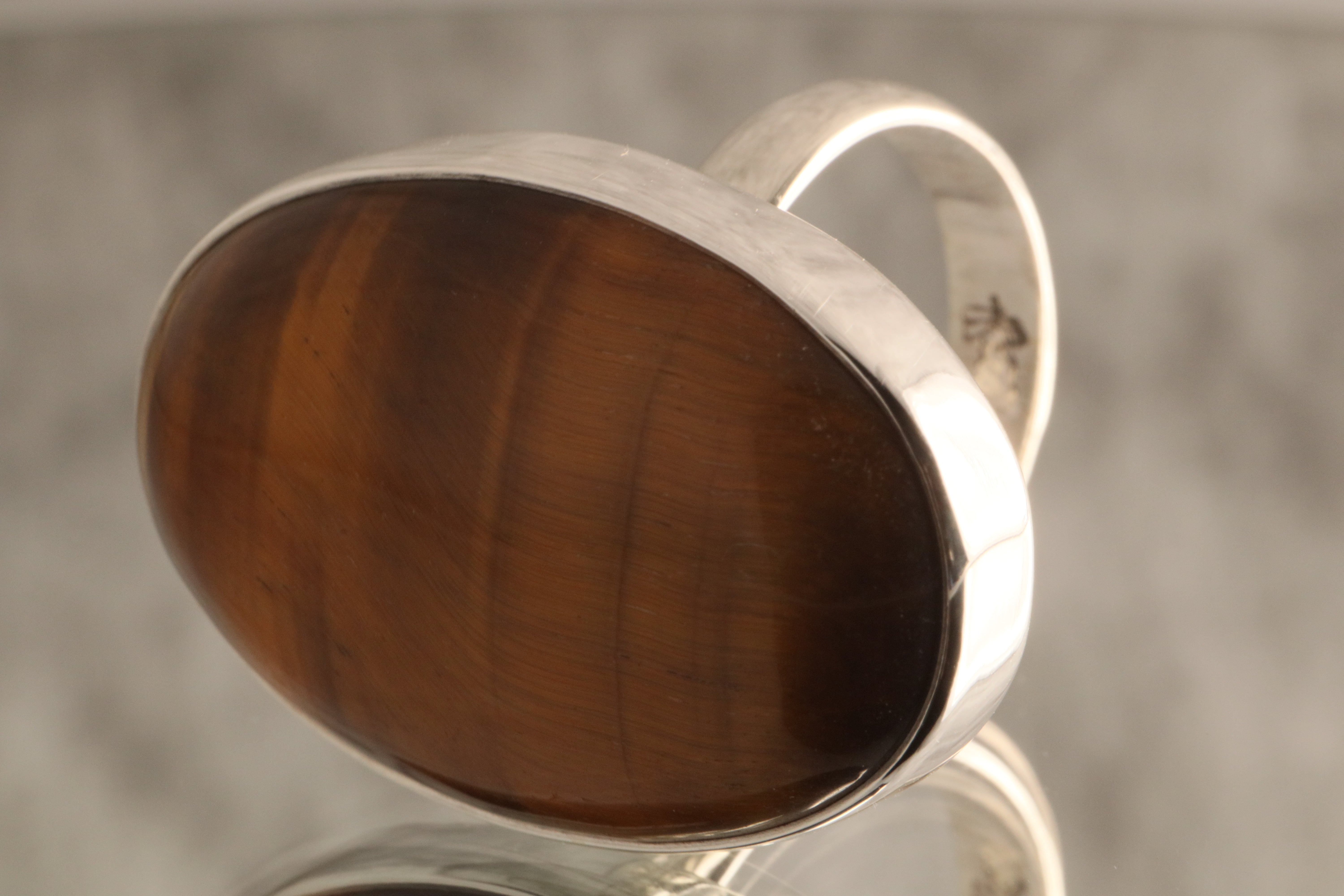 Golden Vigil - Tiger's Eye 925 Silver Adjustable Ring