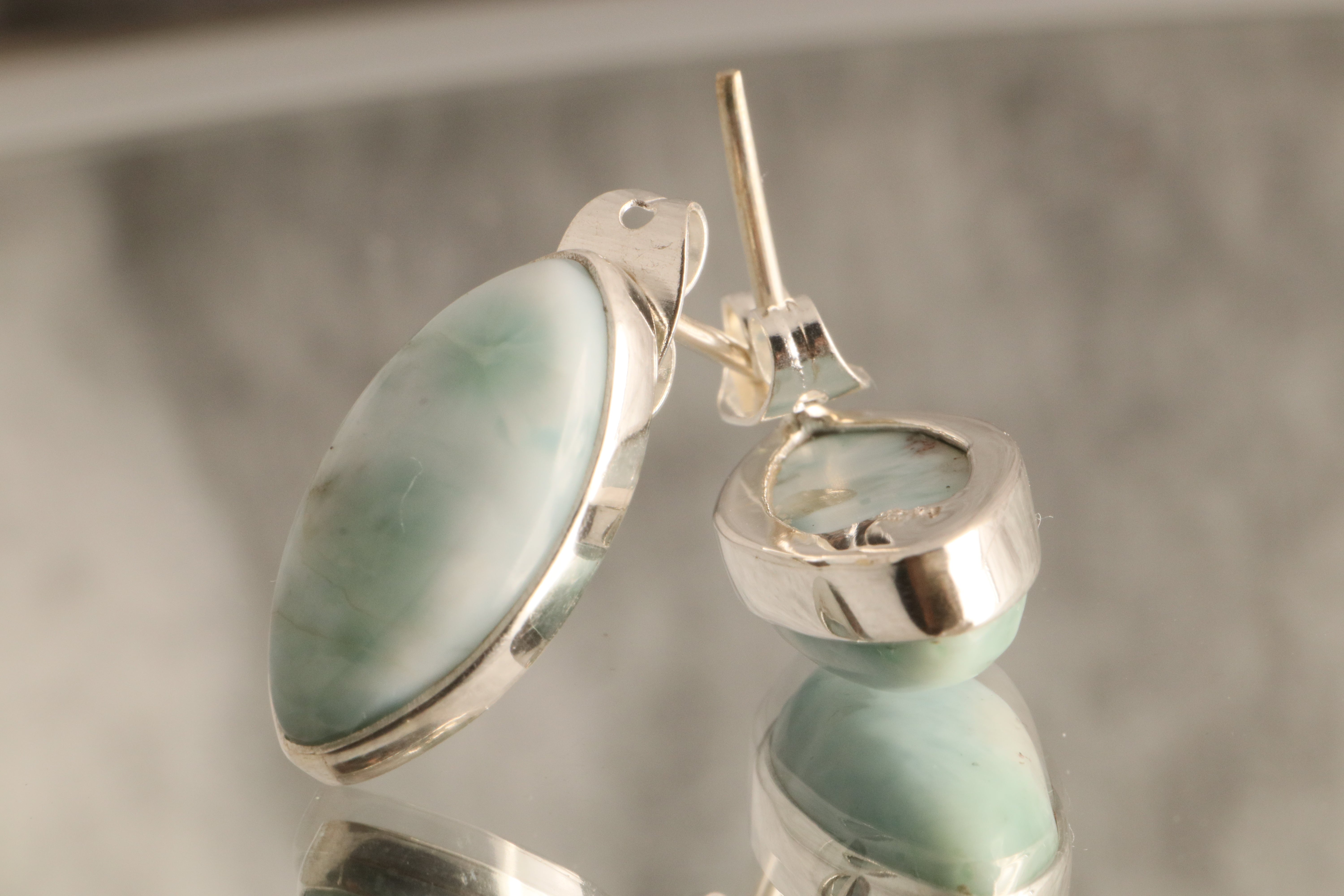Ocean’s Calm - Larimar 925 Silver Earrings