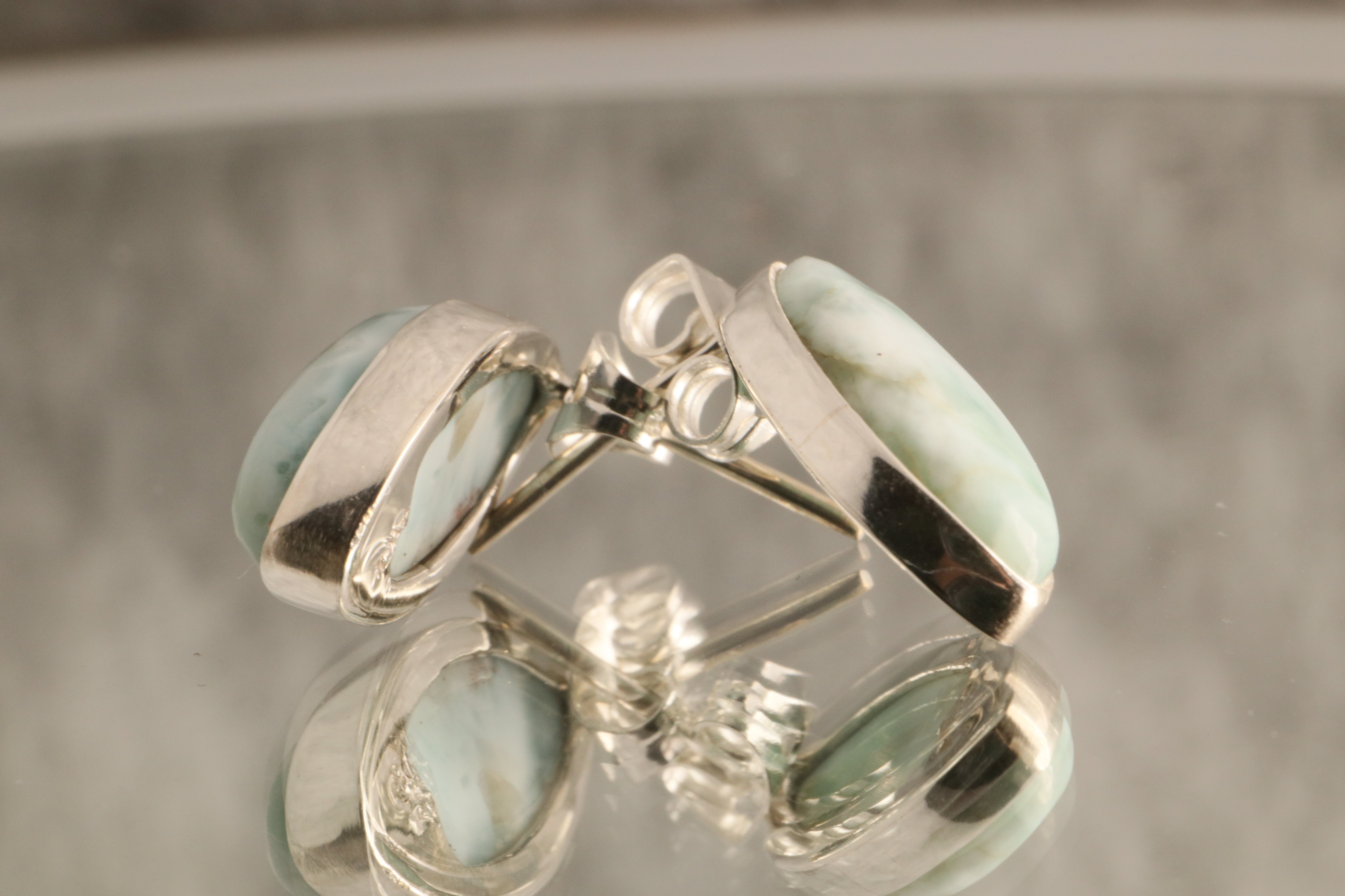 Ocean’s Calm - Larimar 925 Silver Earrings