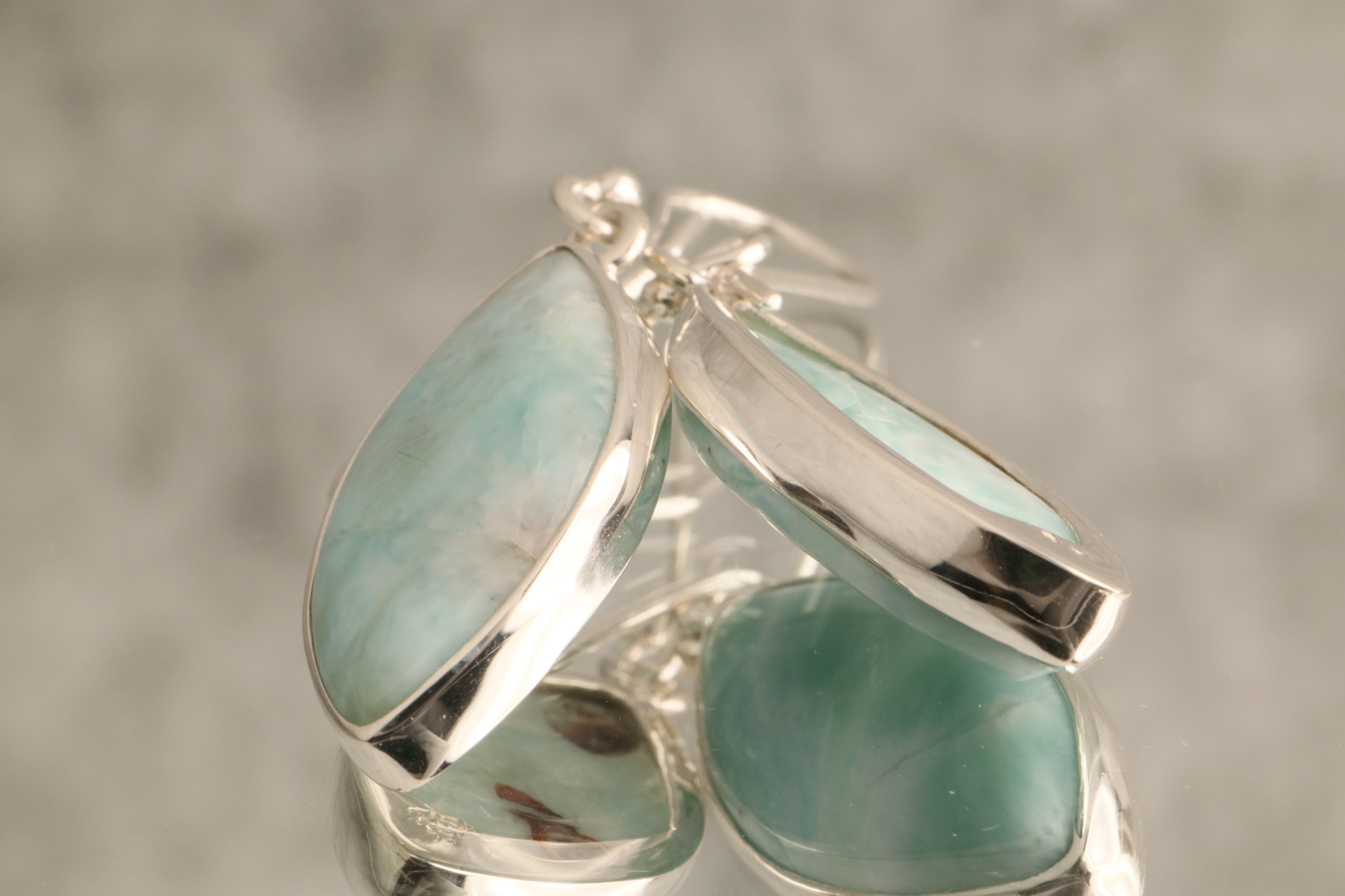 Ocean’s Whisper - Larimar 925 Silver Dangle Earrings