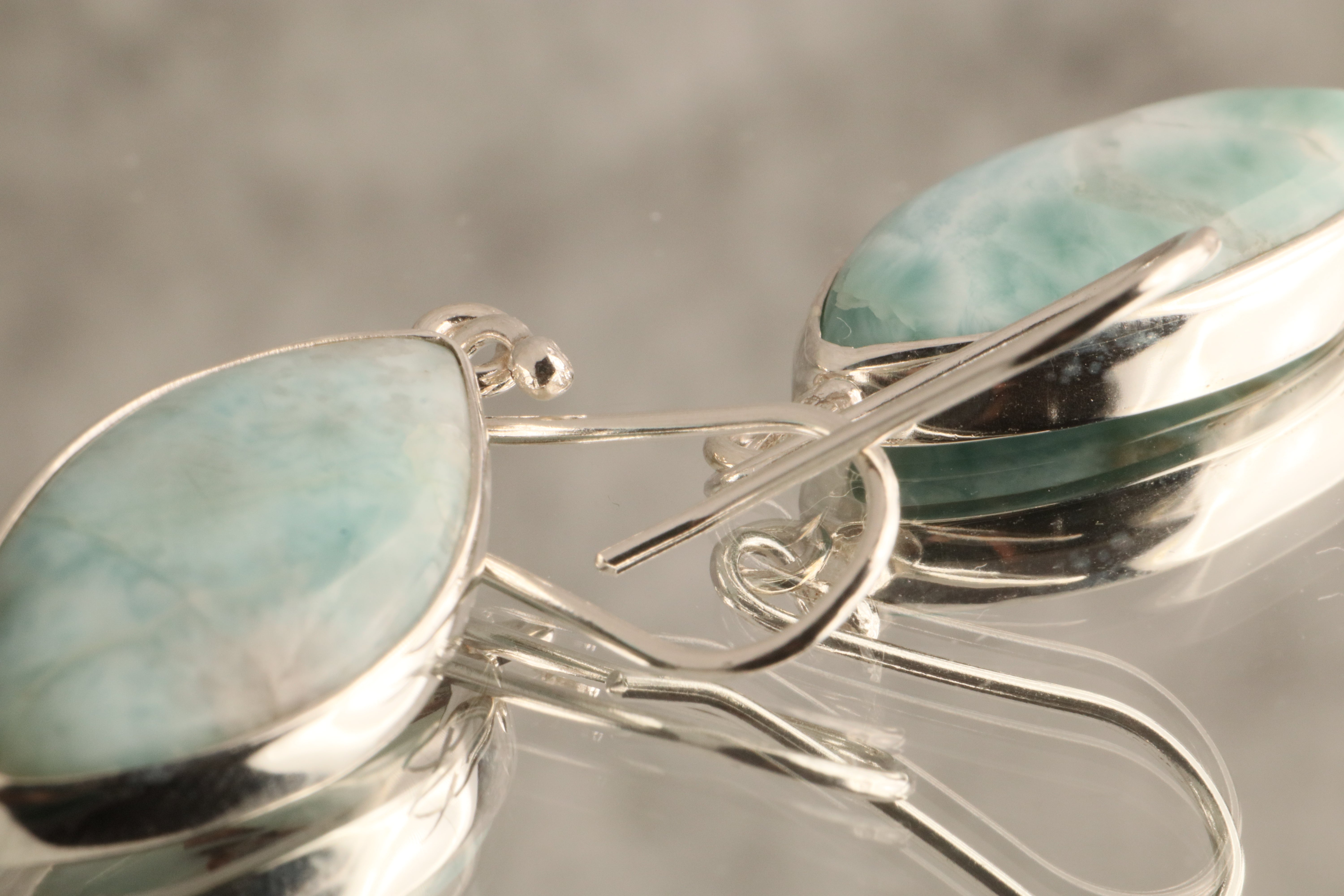Ocean’s Whisper - Larimar 925 Silver Dangle Earrings