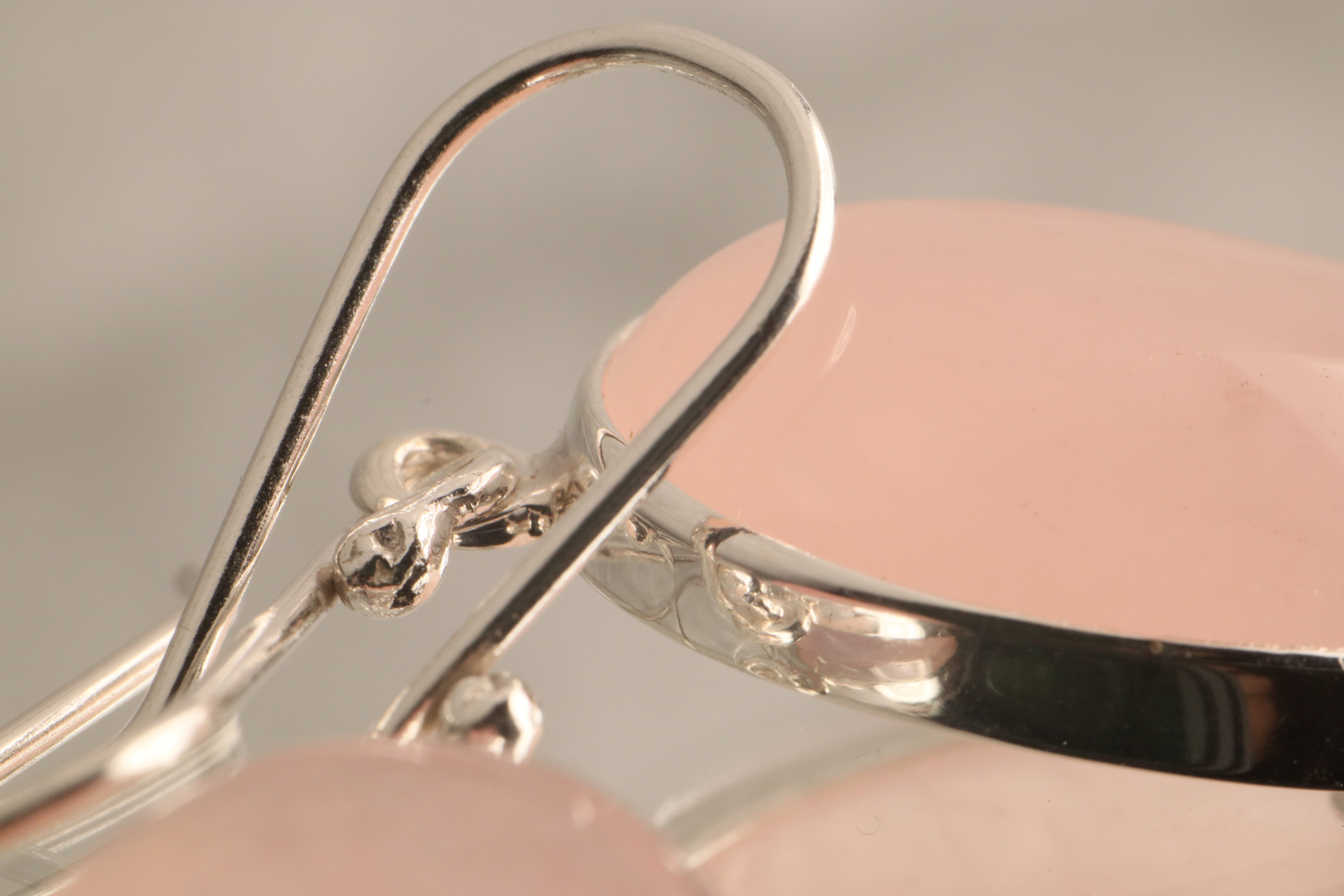 Whispers of Love - Rose Quartz 925 Silver Earrings