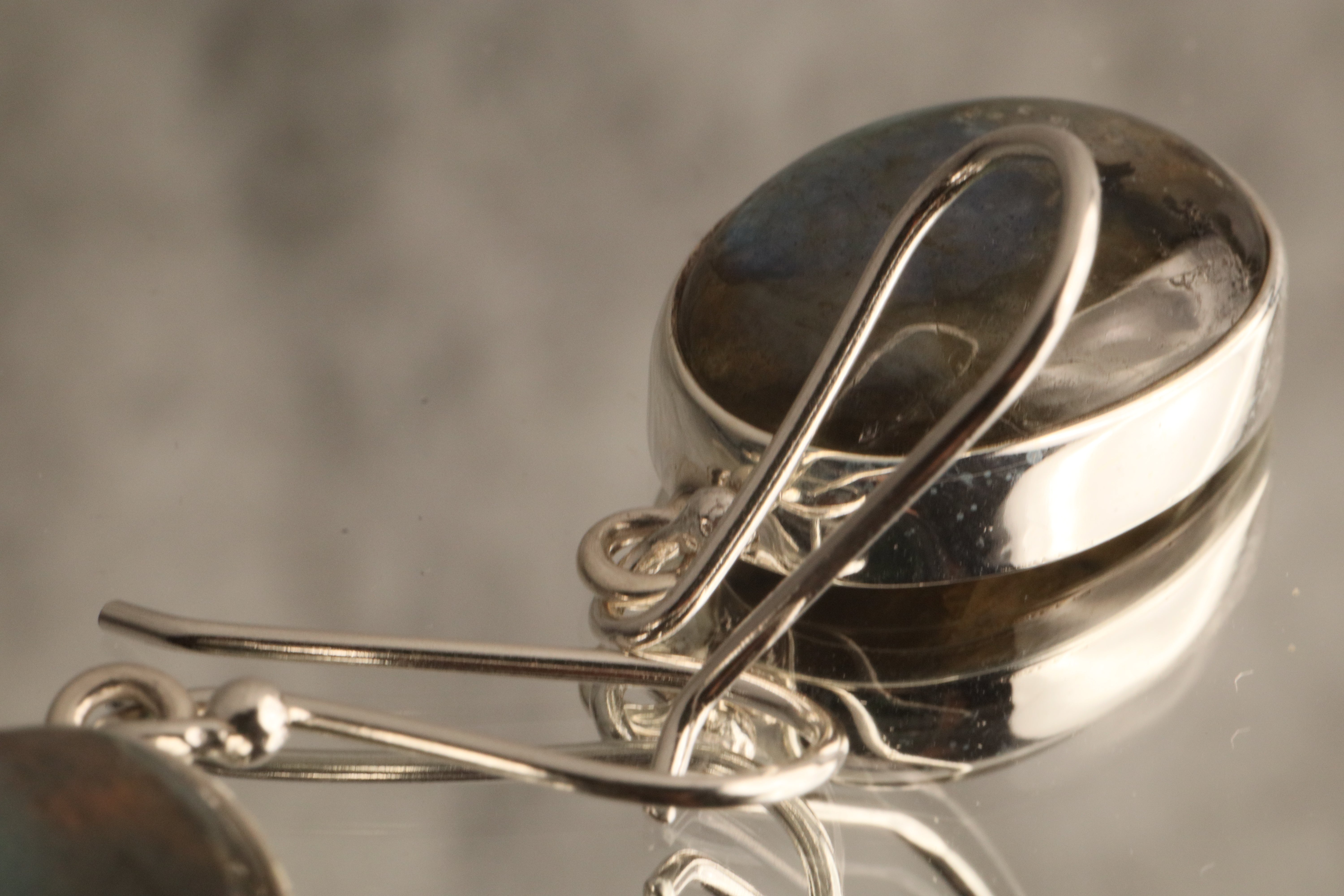 Aurora's Gleam - Labradorite 925 Silver Earrings