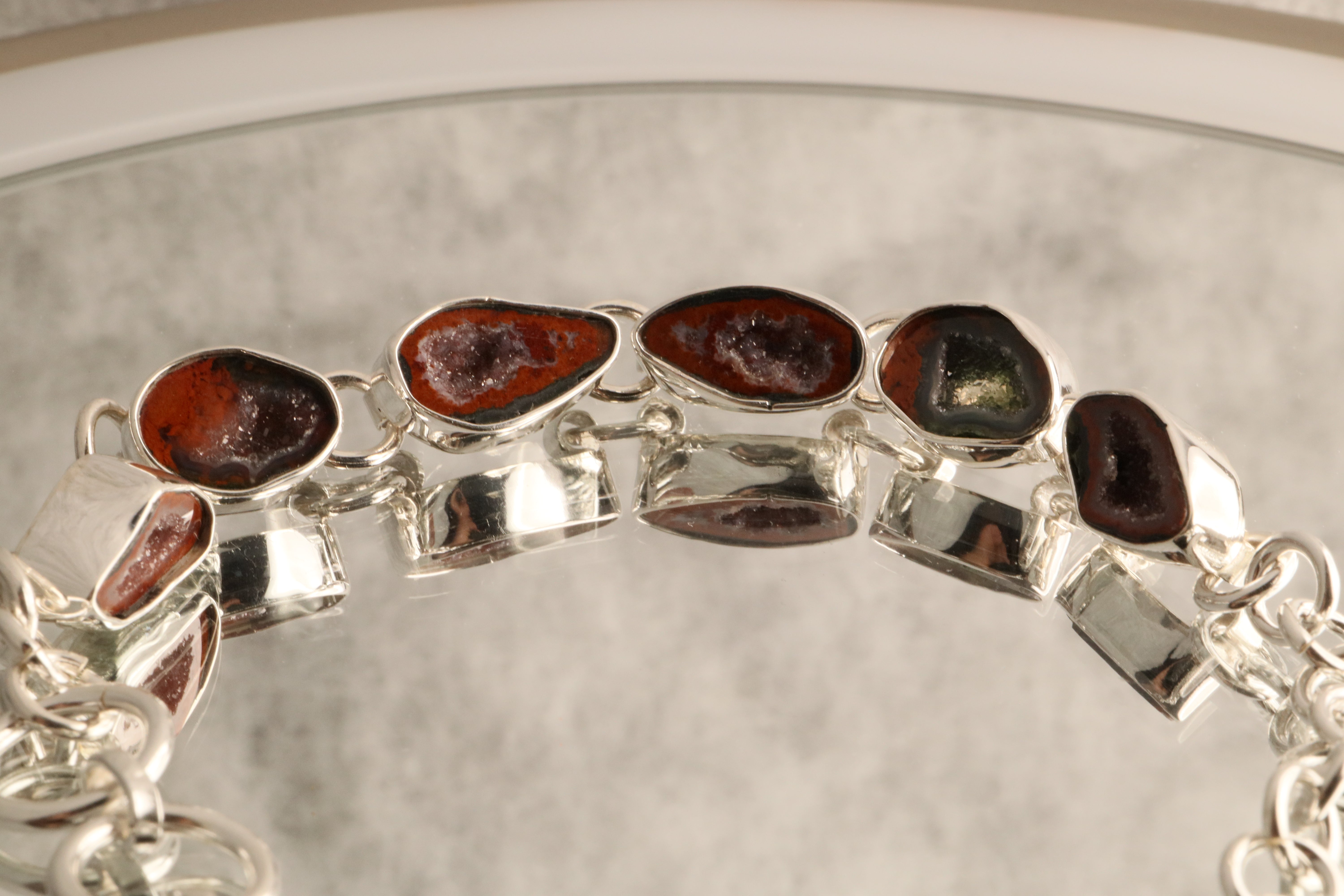 Earth’s Essence - Geode 925 Silver Bracelet