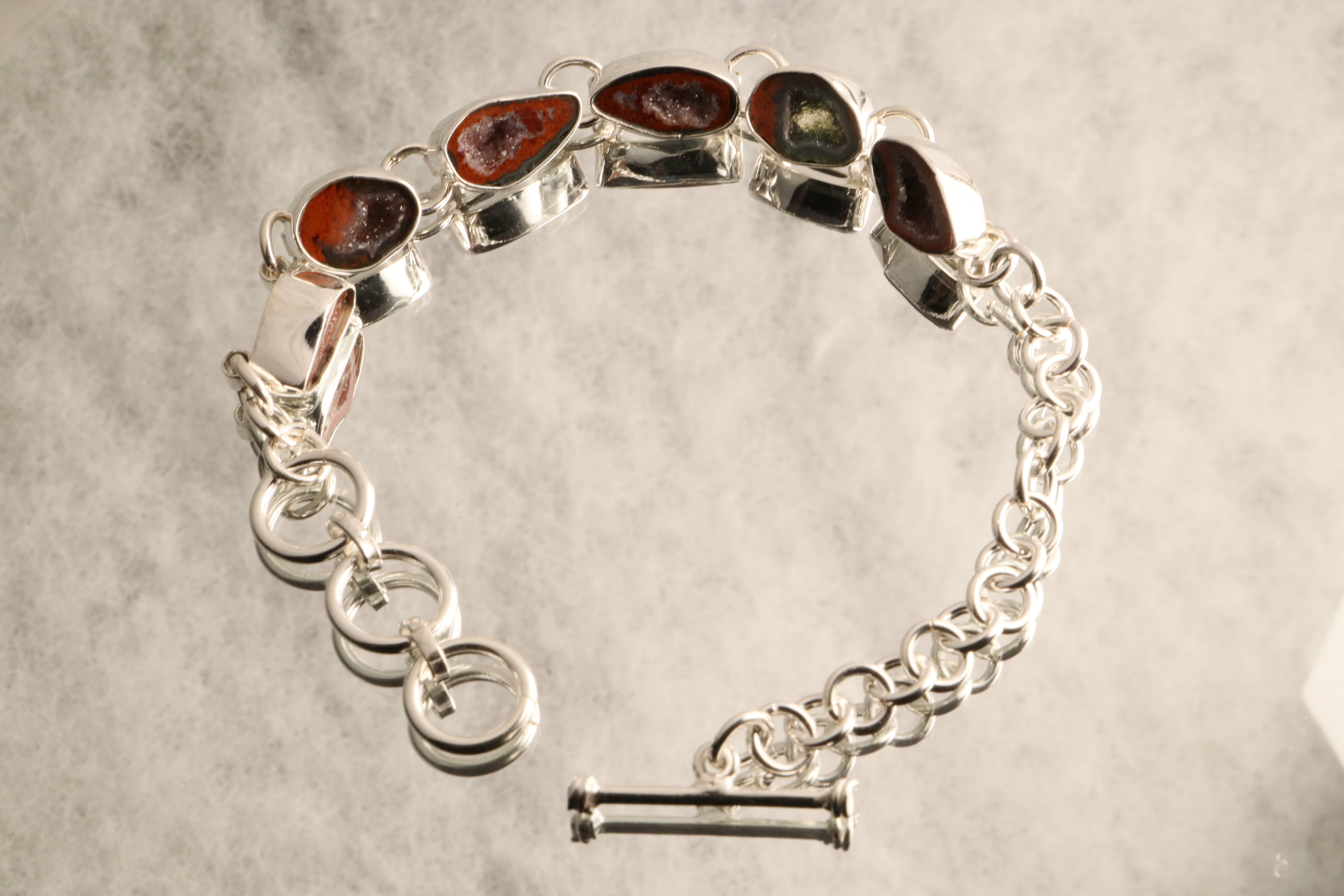 Earth’s Essence - Geode 925 Silver Bracelet