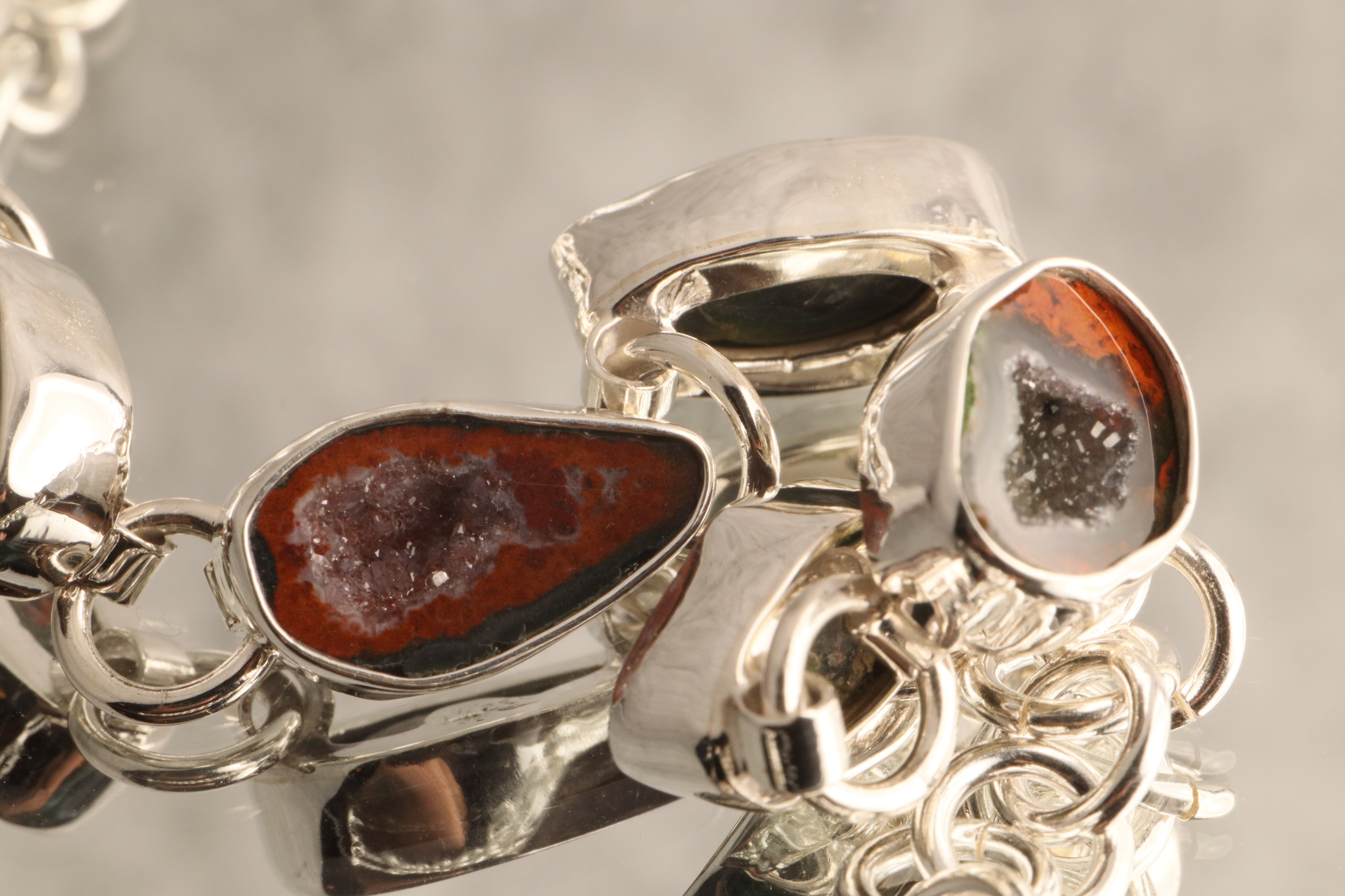 Earth’s Essence - Geode 925 Silver Bracelet