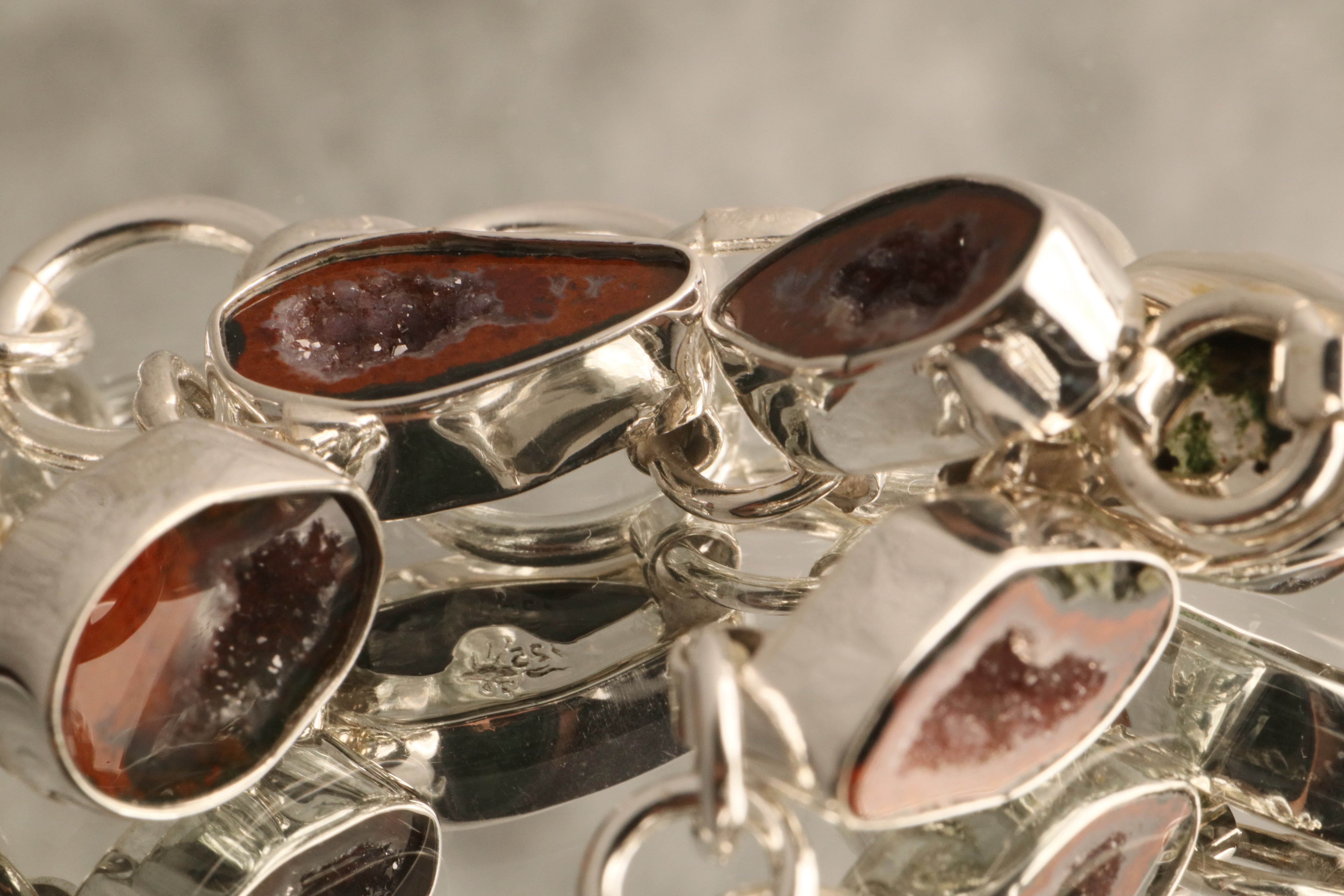 Earth’s Essence - Geode 925 Silver Bracelet