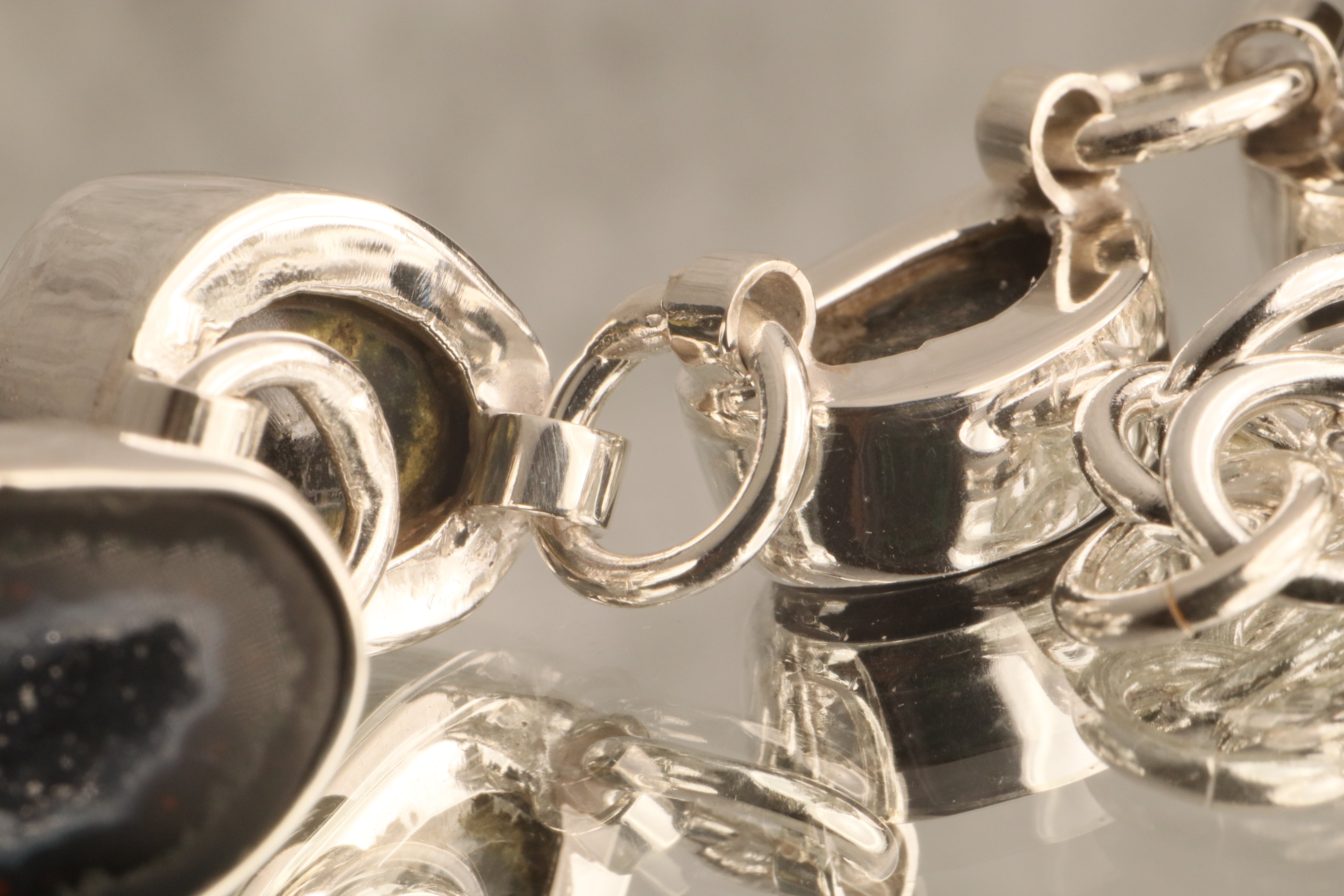 Earth’s Essence - Geode 925 Silver Bracelet