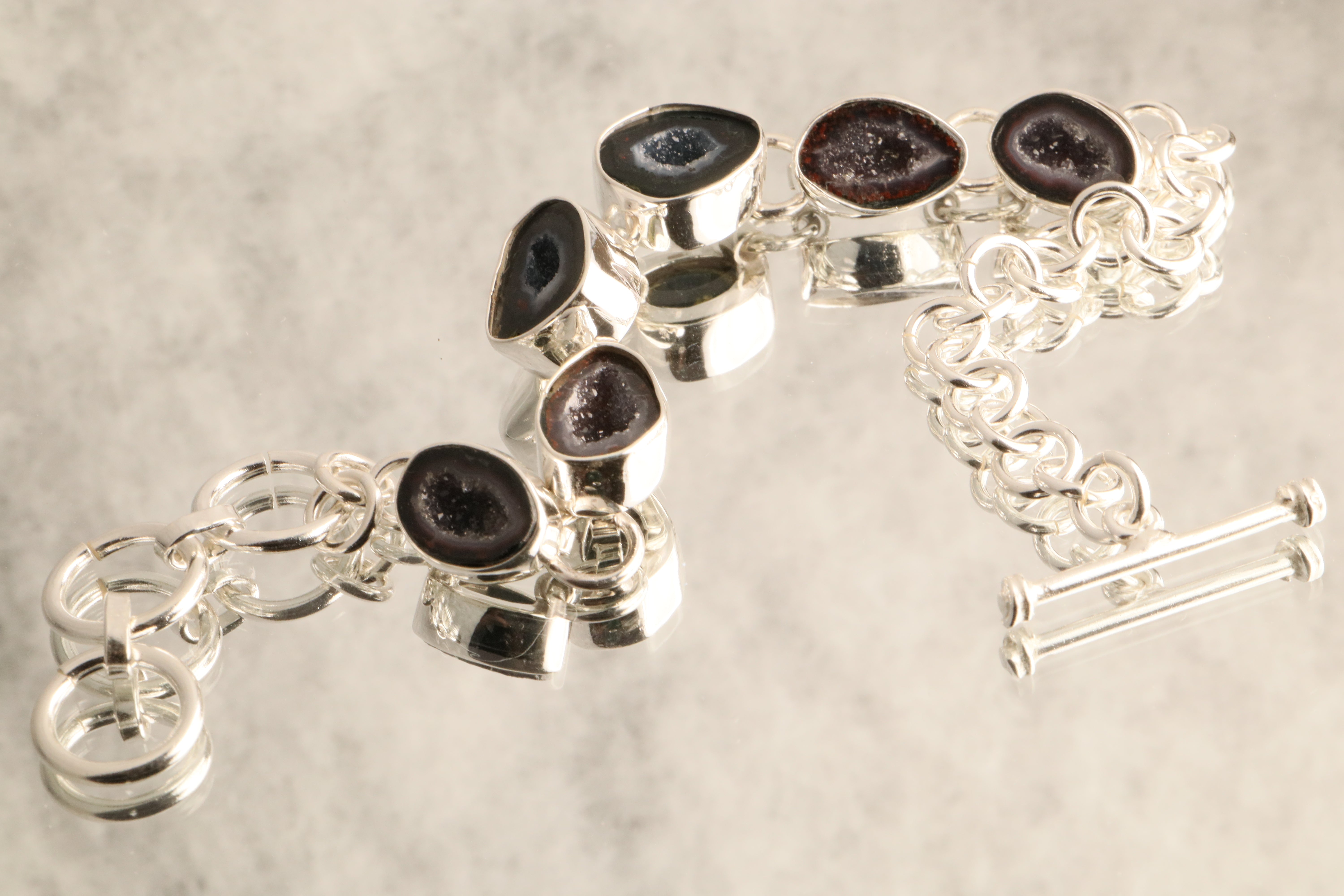 Earth’s Essence - Geode 925 Silver Bracelet