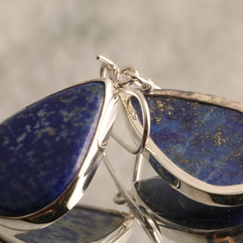 Wisdom of the Ages - Lapis Lazuli 925 Silver Dangle Earrings