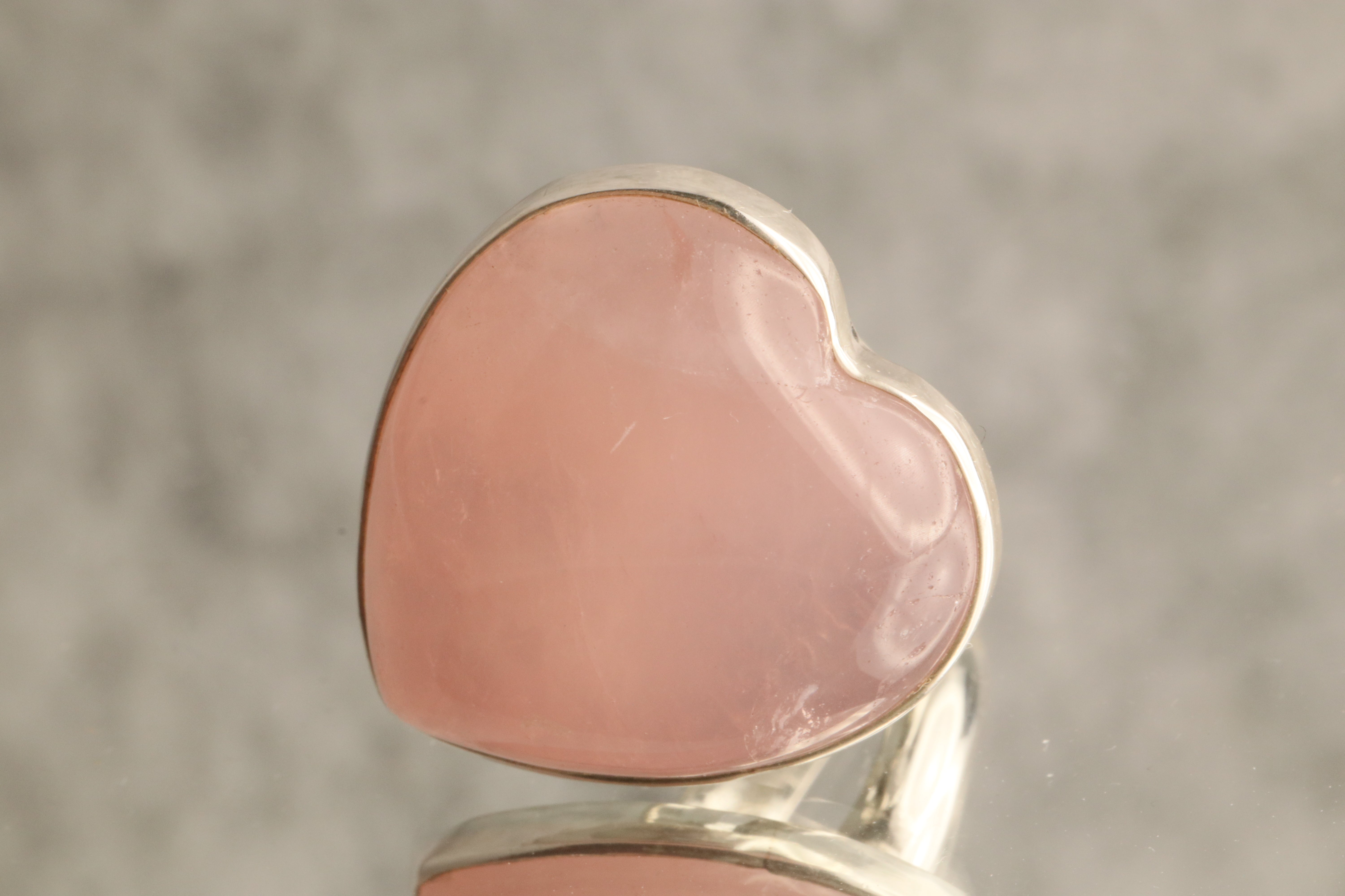 Rosalina - Rose Quartz 925 Silver Adjustable Ring