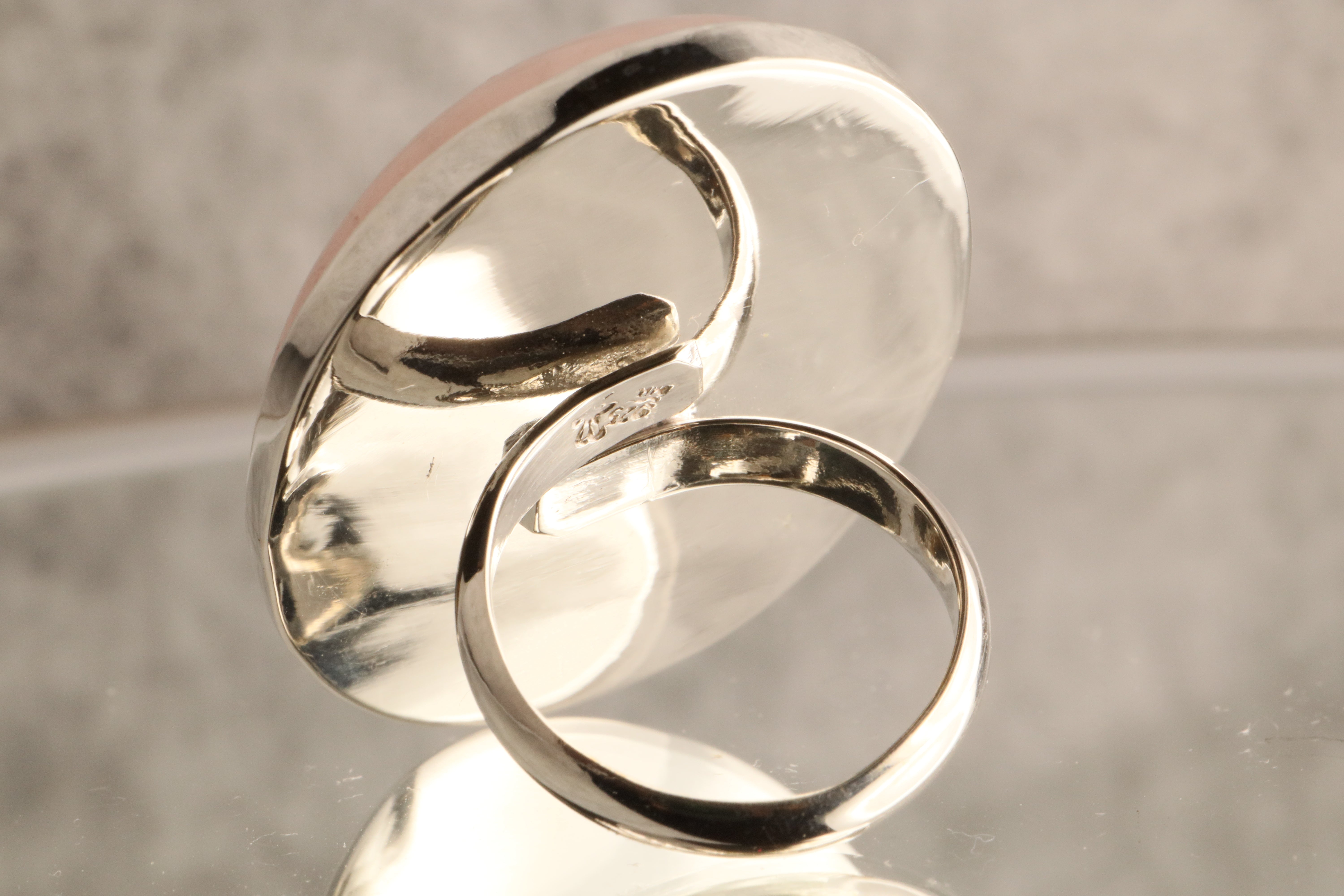 Heart's Whisper - Rose Quartz 925 Silver Adjustable Ring