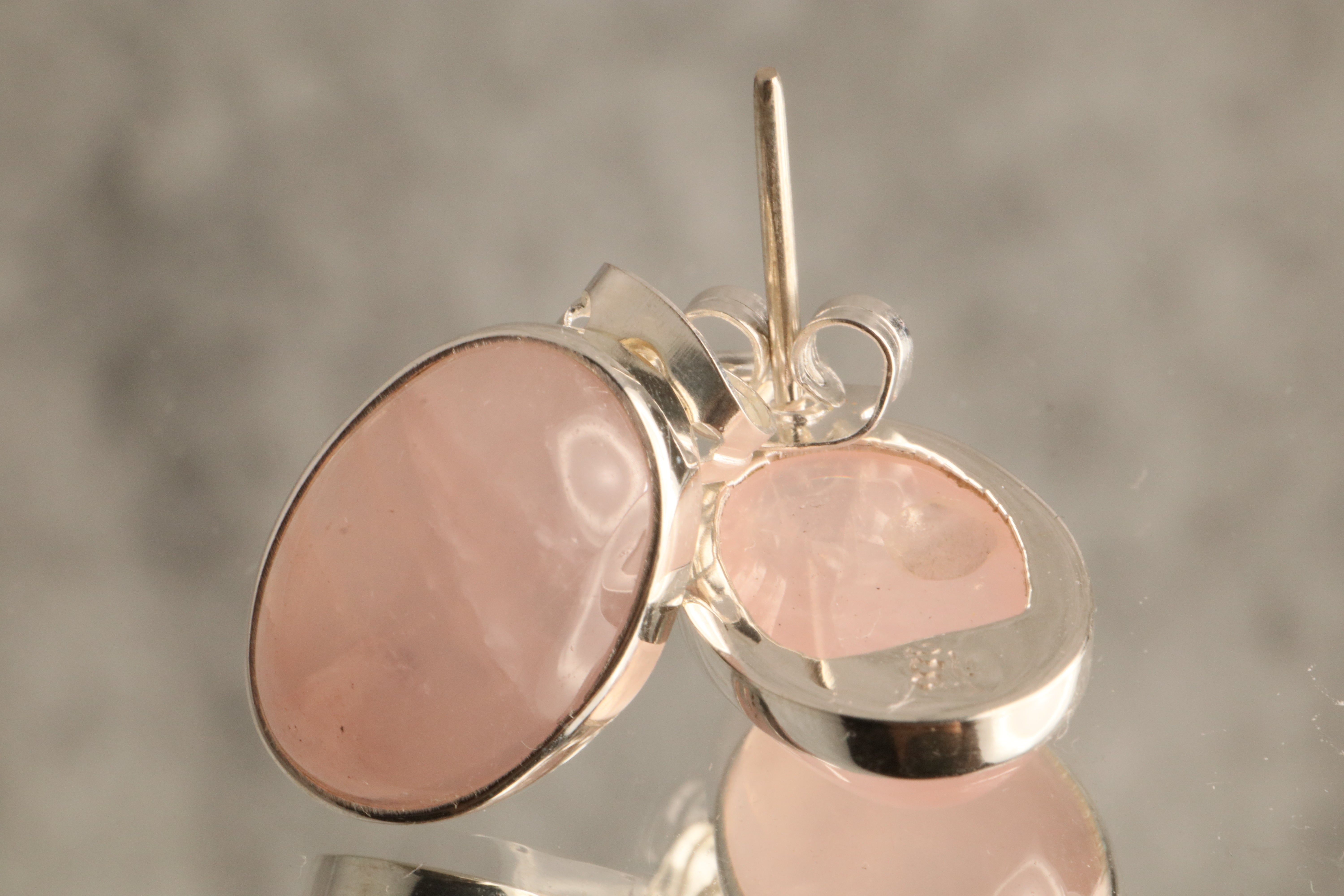 Soul’s Whisper - Rose Quartz 925 Silver Earrings