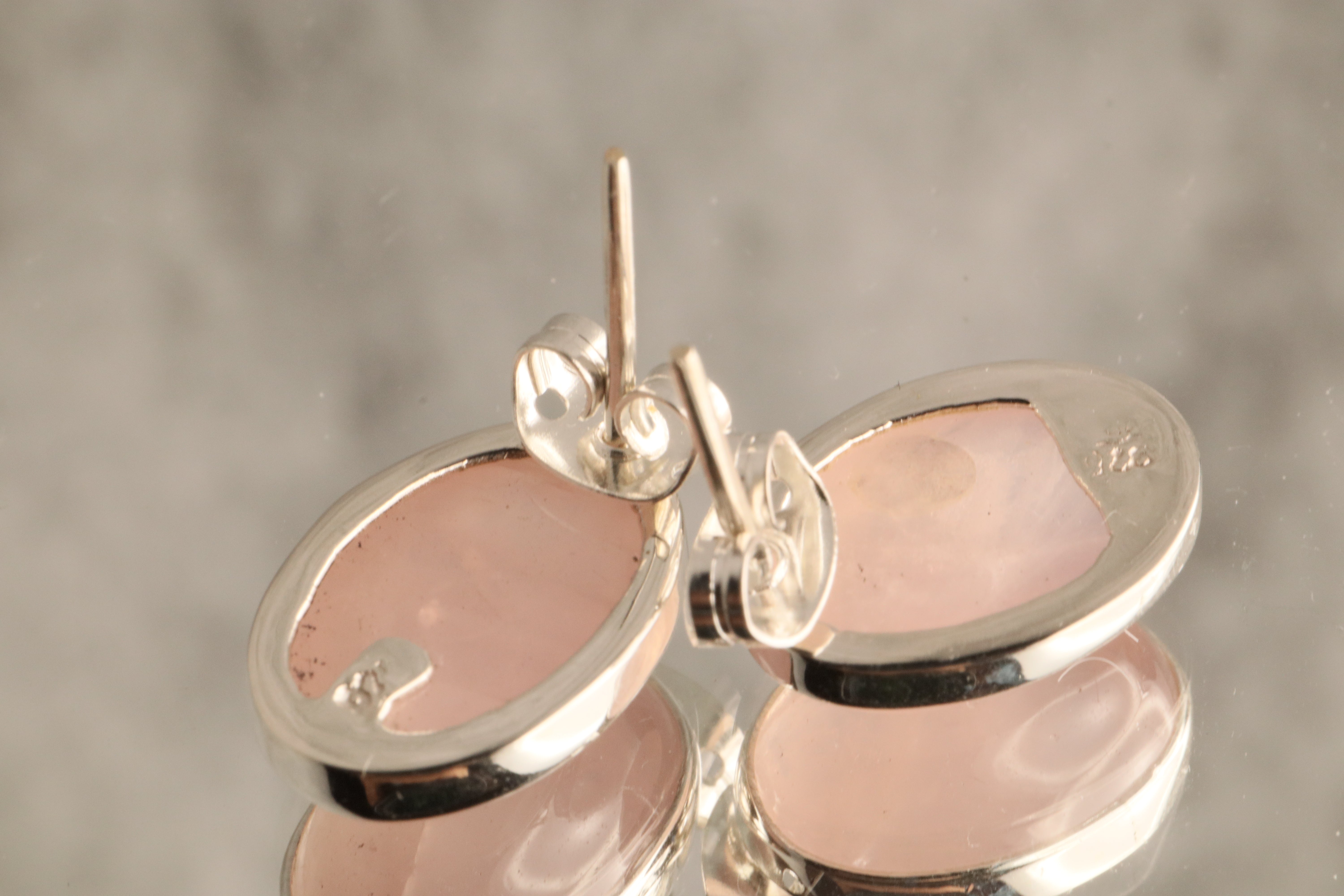 Soul’s Whisper - Rose Quartz 925 Silver Earrings