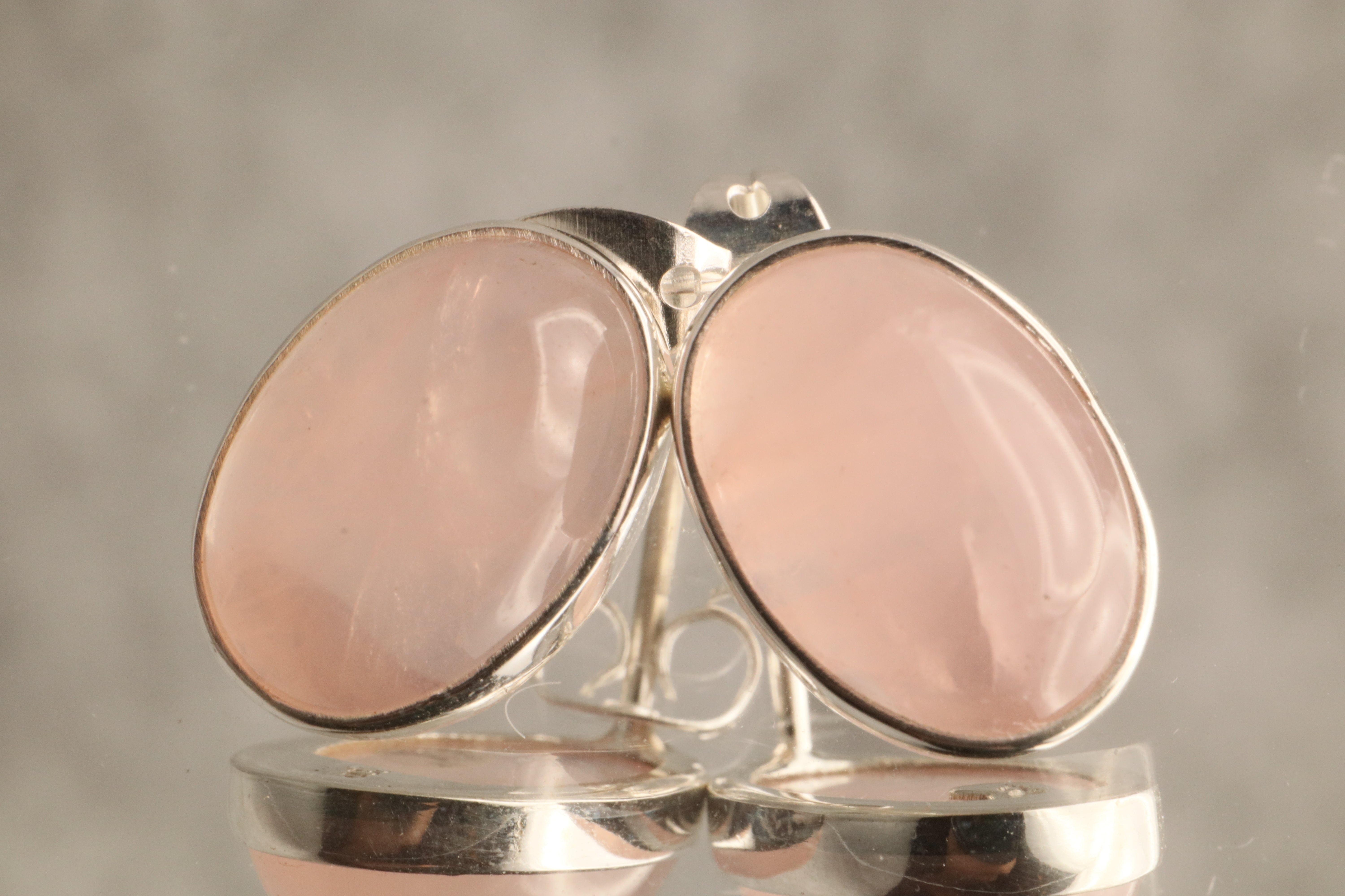 Soul’s Whisper - Rose Quartz 925 Silver Earrings