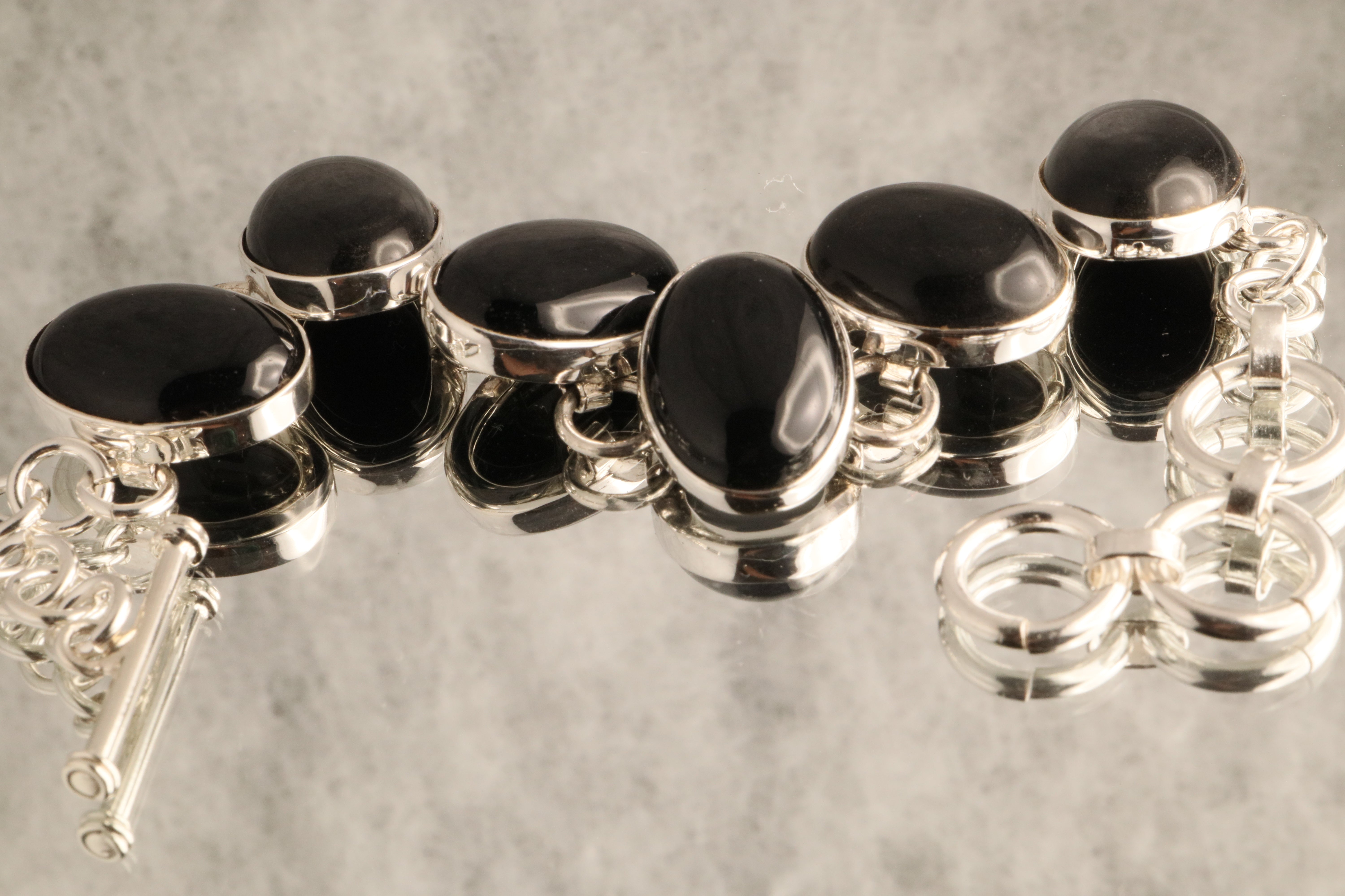 Midnight Harmony - Onyx 925 Silver Bracelet