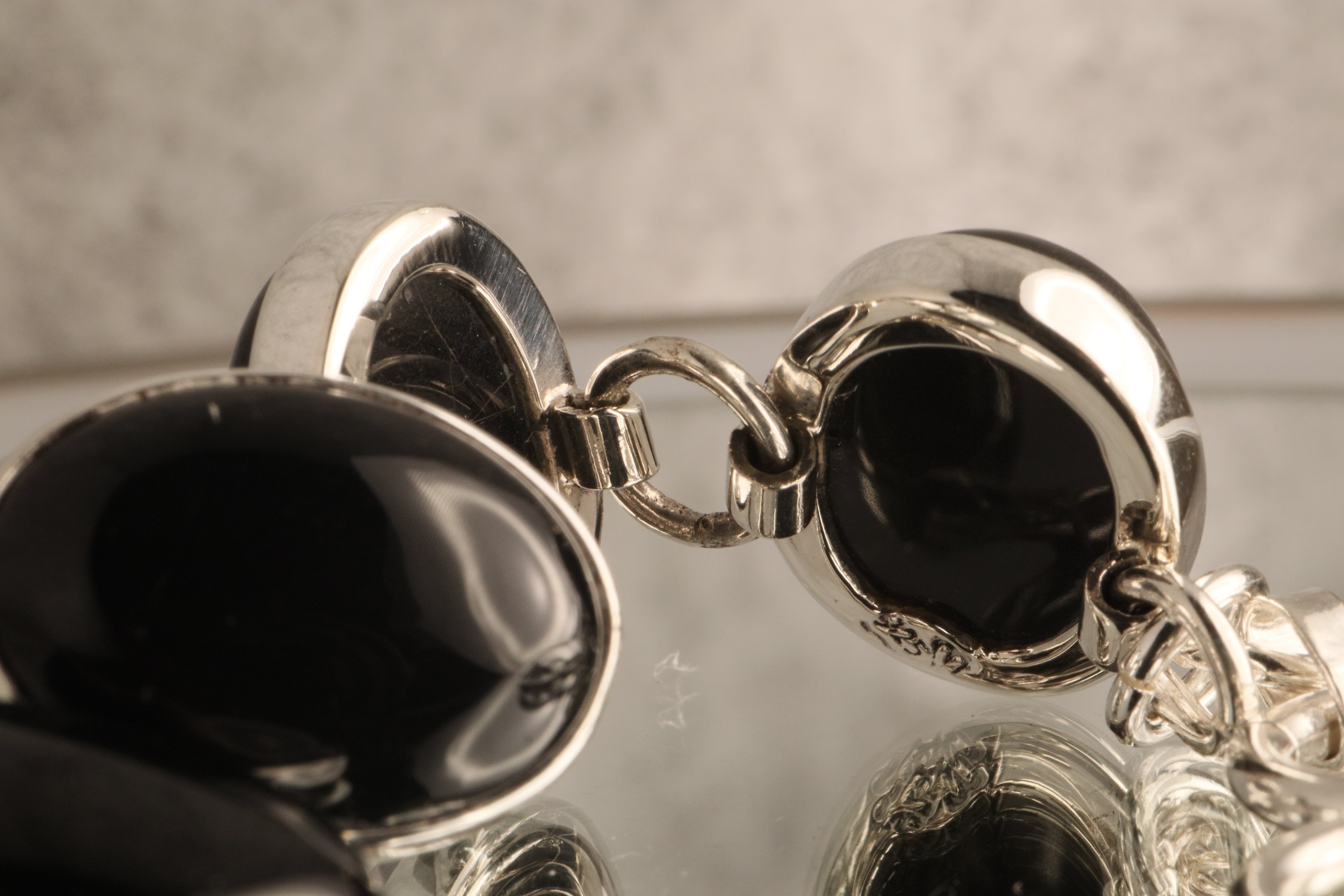 Midnight Harmony - Onyx 925 Silver Bracelet