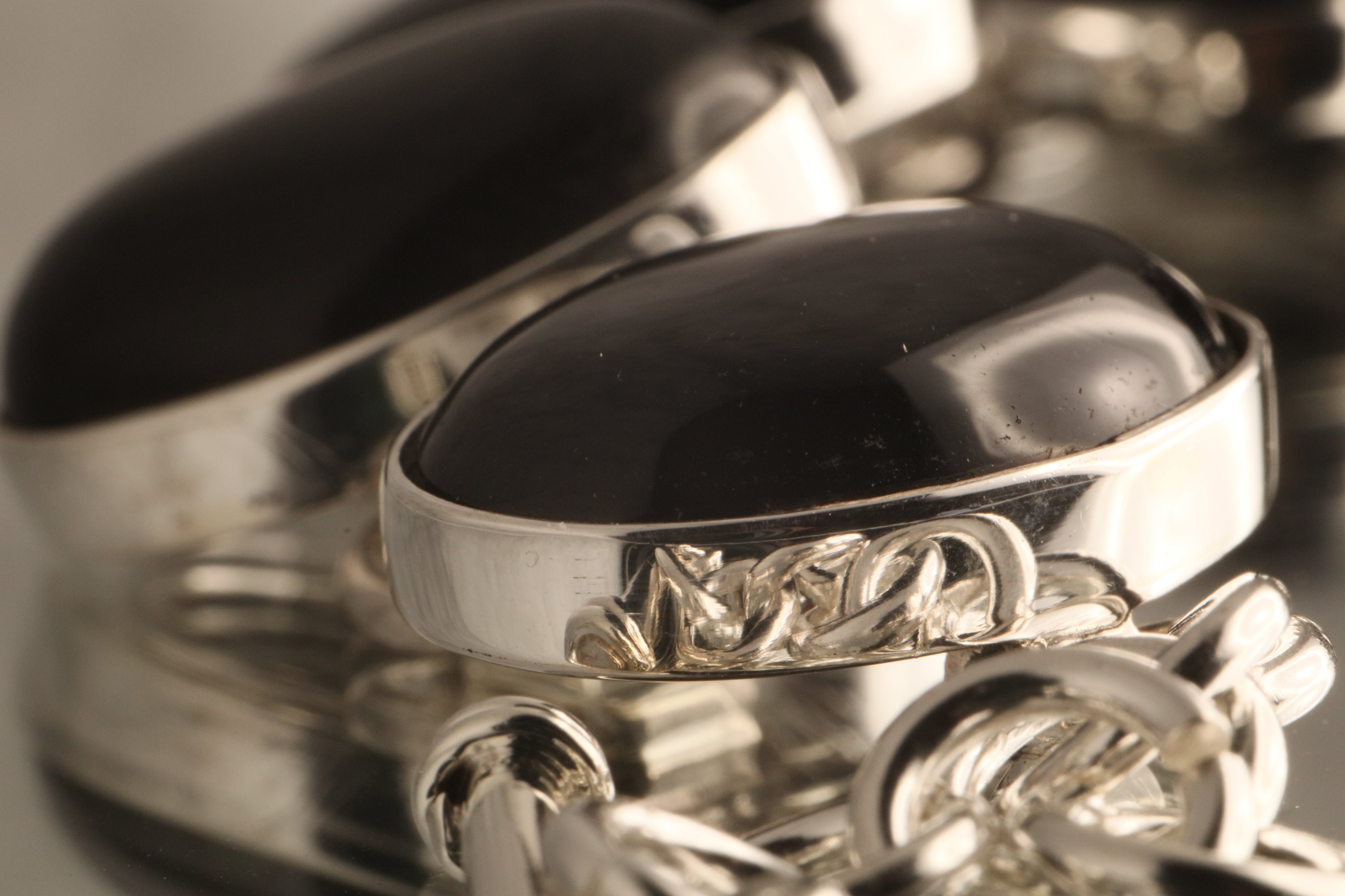 Midnight Harmony - Onyx 925 Silver Bracelet