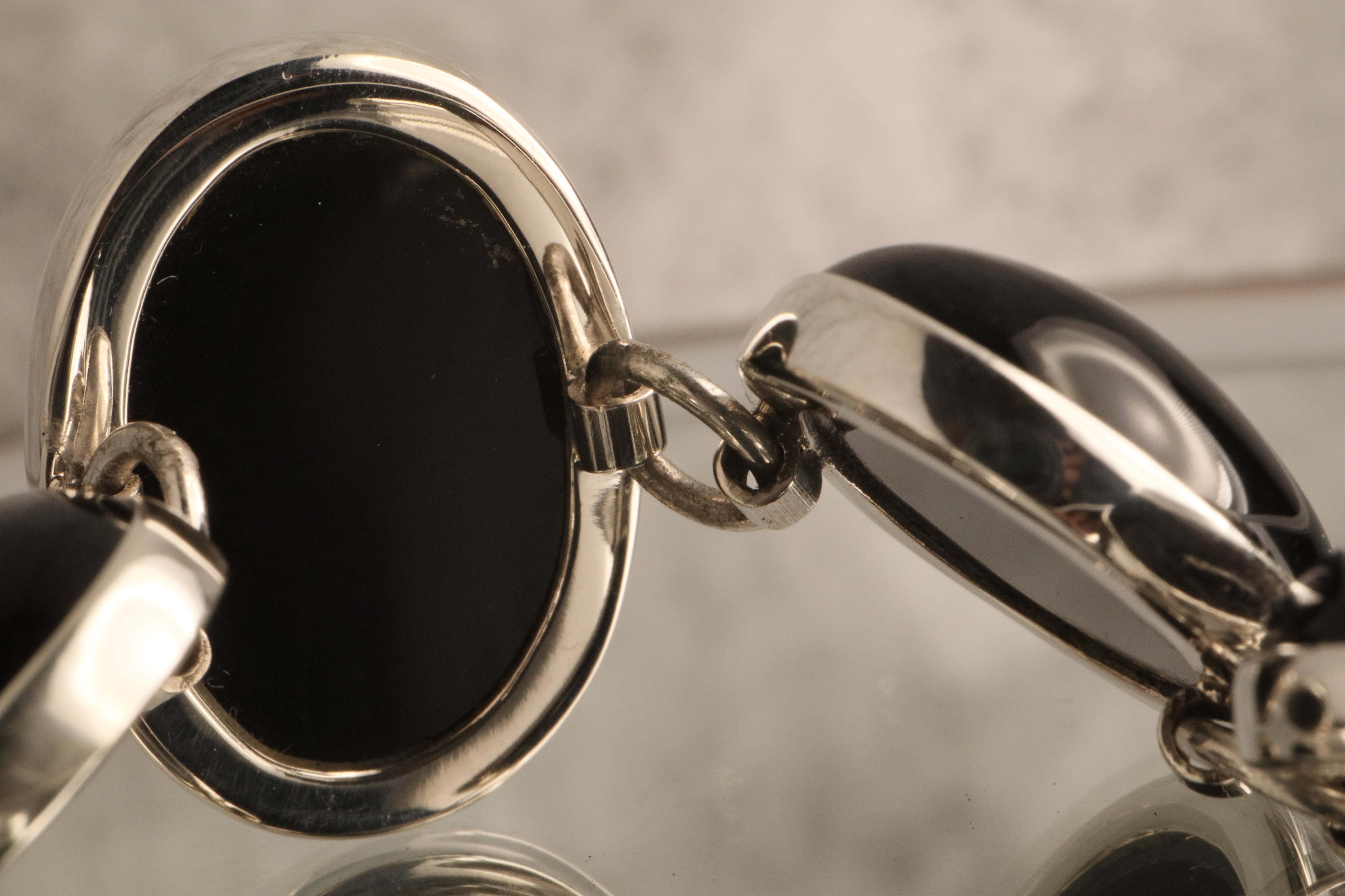 Midnight Harmony - Onyx 925 Silver Bracelet