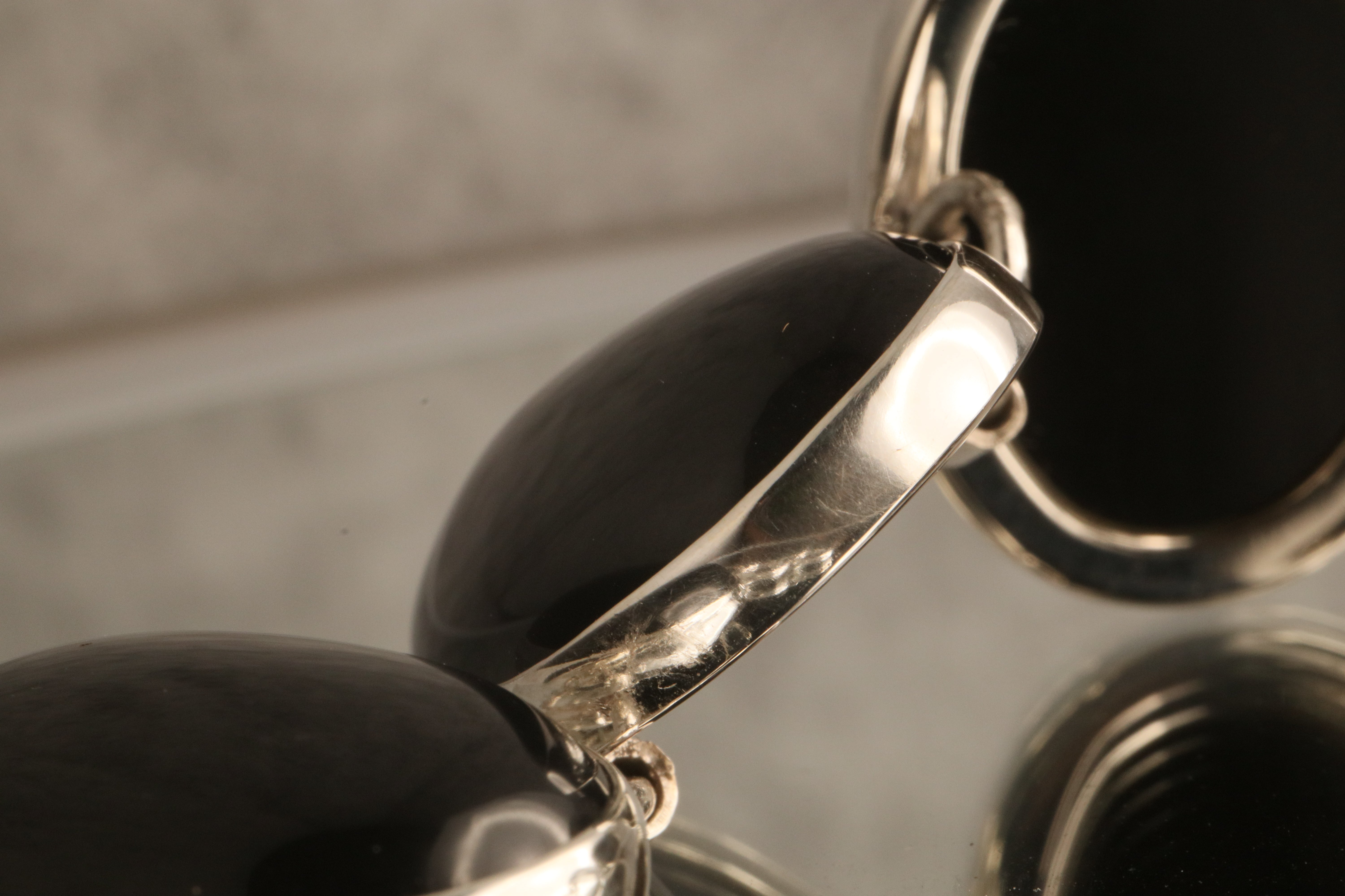 Midnight Harmony - Onyx 925 Silver Bracelet