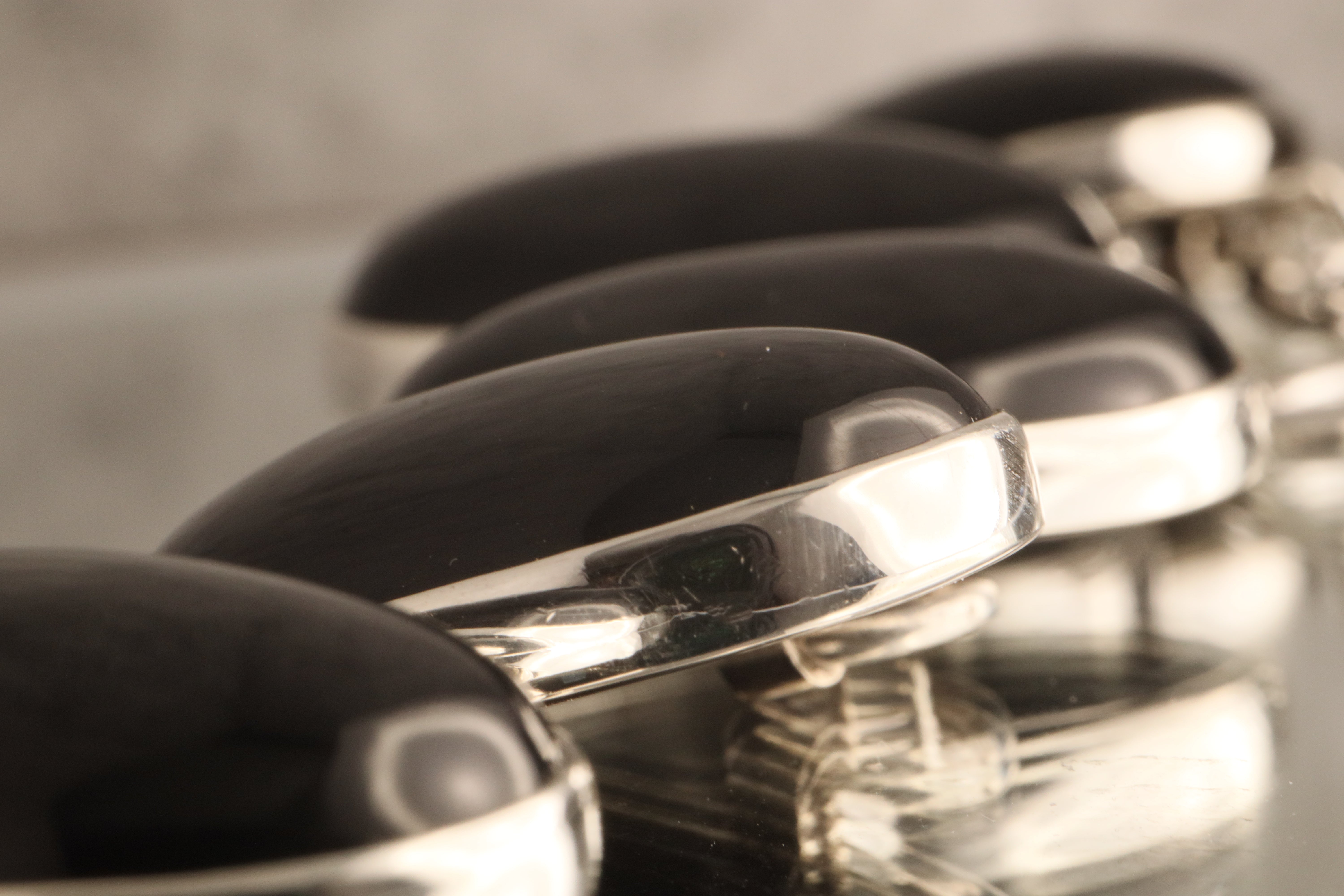 Midnight Harmony - Onyx 925 Silver Bracelet