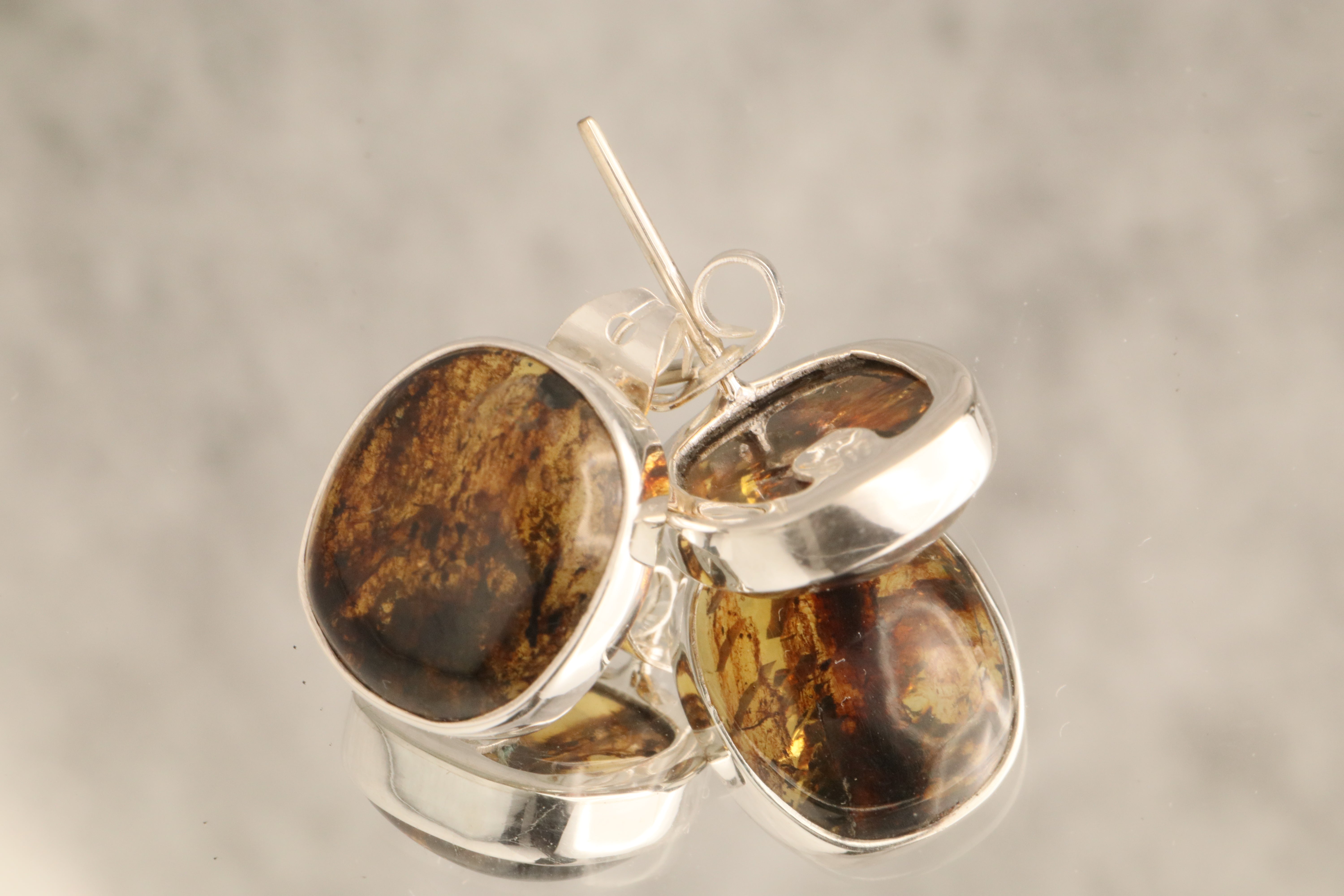 Eternal Ember - Chiapas Amber 925 Silver Earrings