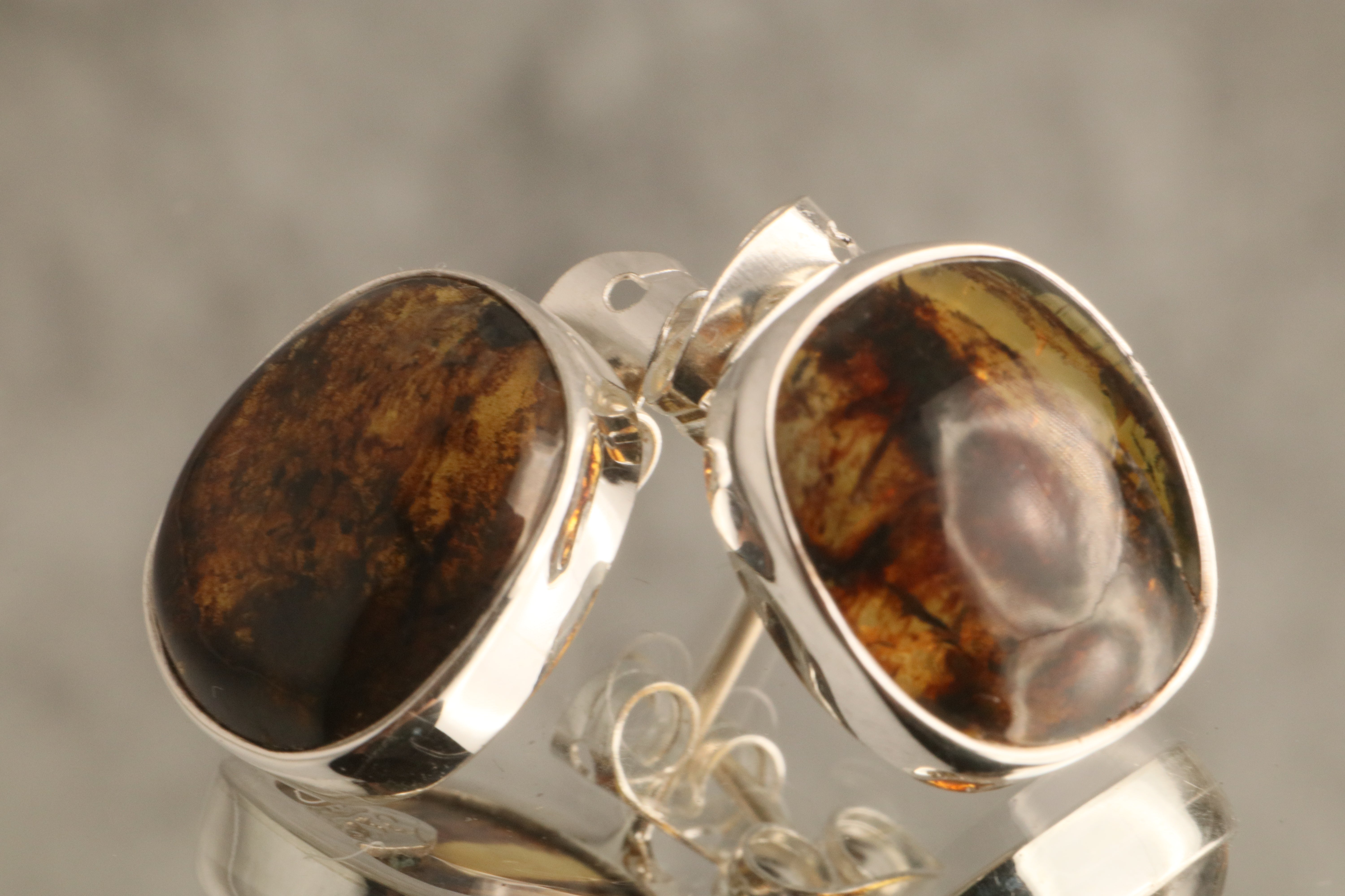 Eternal Ember - Chiapas Amber 925 Silver Earrings