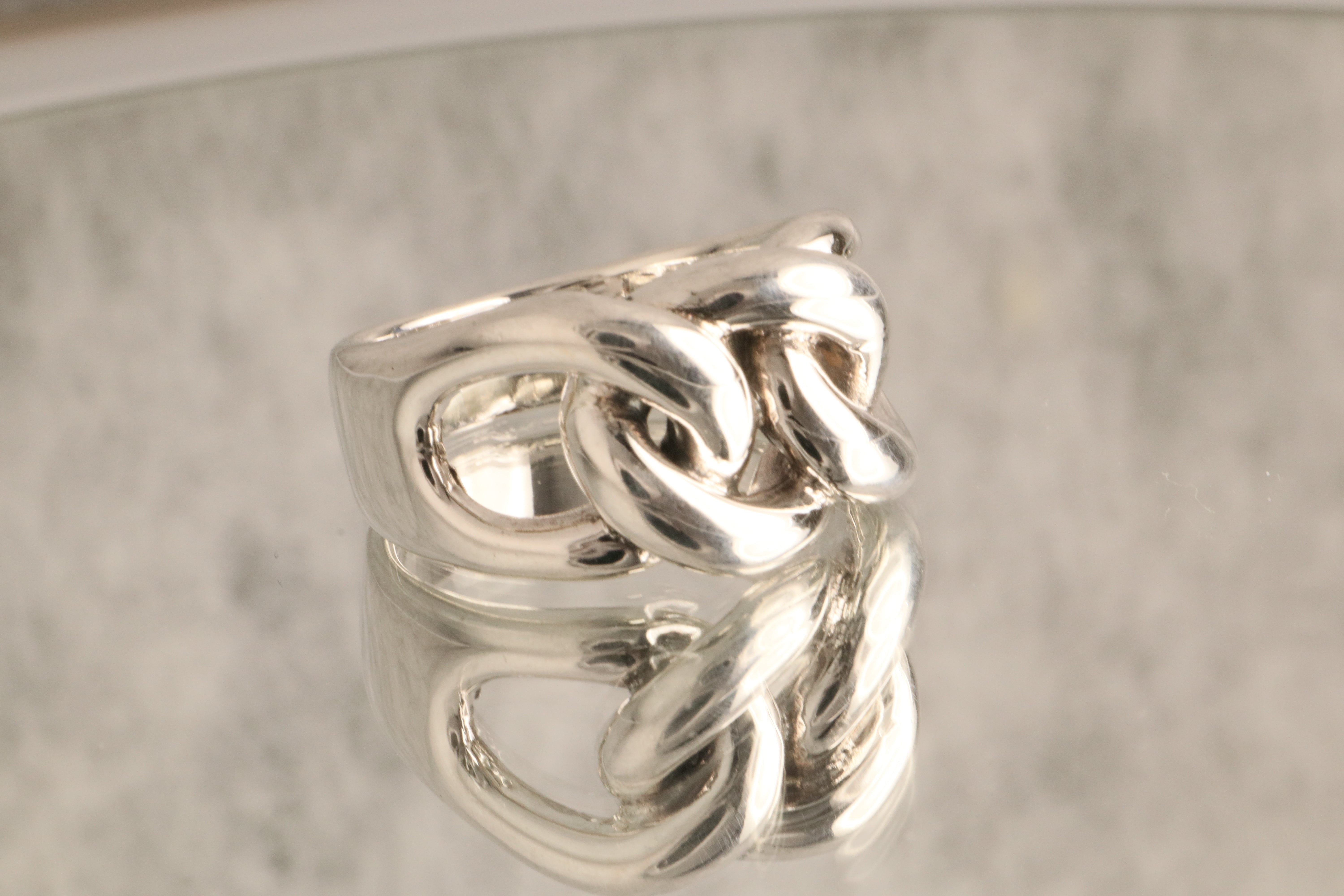 Interwoven Unity - Over 13 Grams Of Sterling Silver 925 Ring